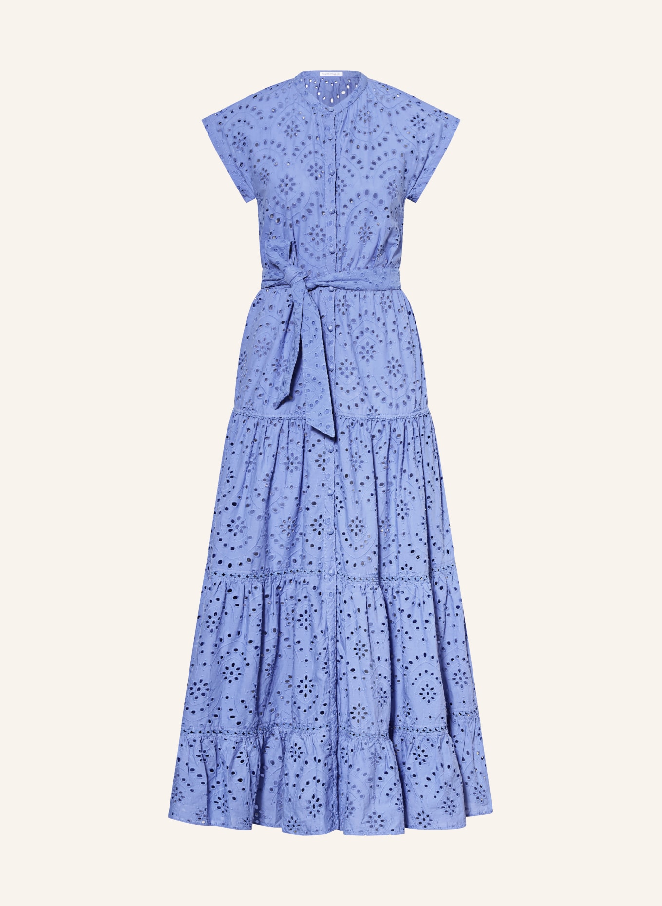 Poupette St Barth KORA beach dress made from eyelet lace: BLUE