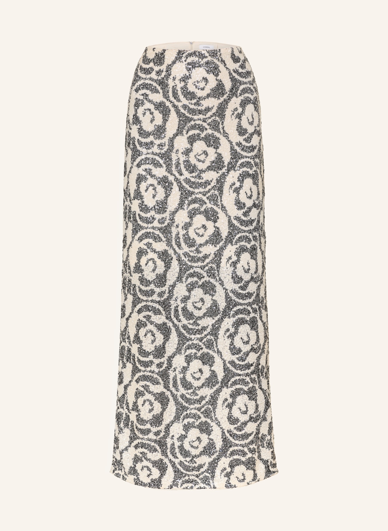 comma Rock mit Pailletten: CREME / DUNKELBLAU