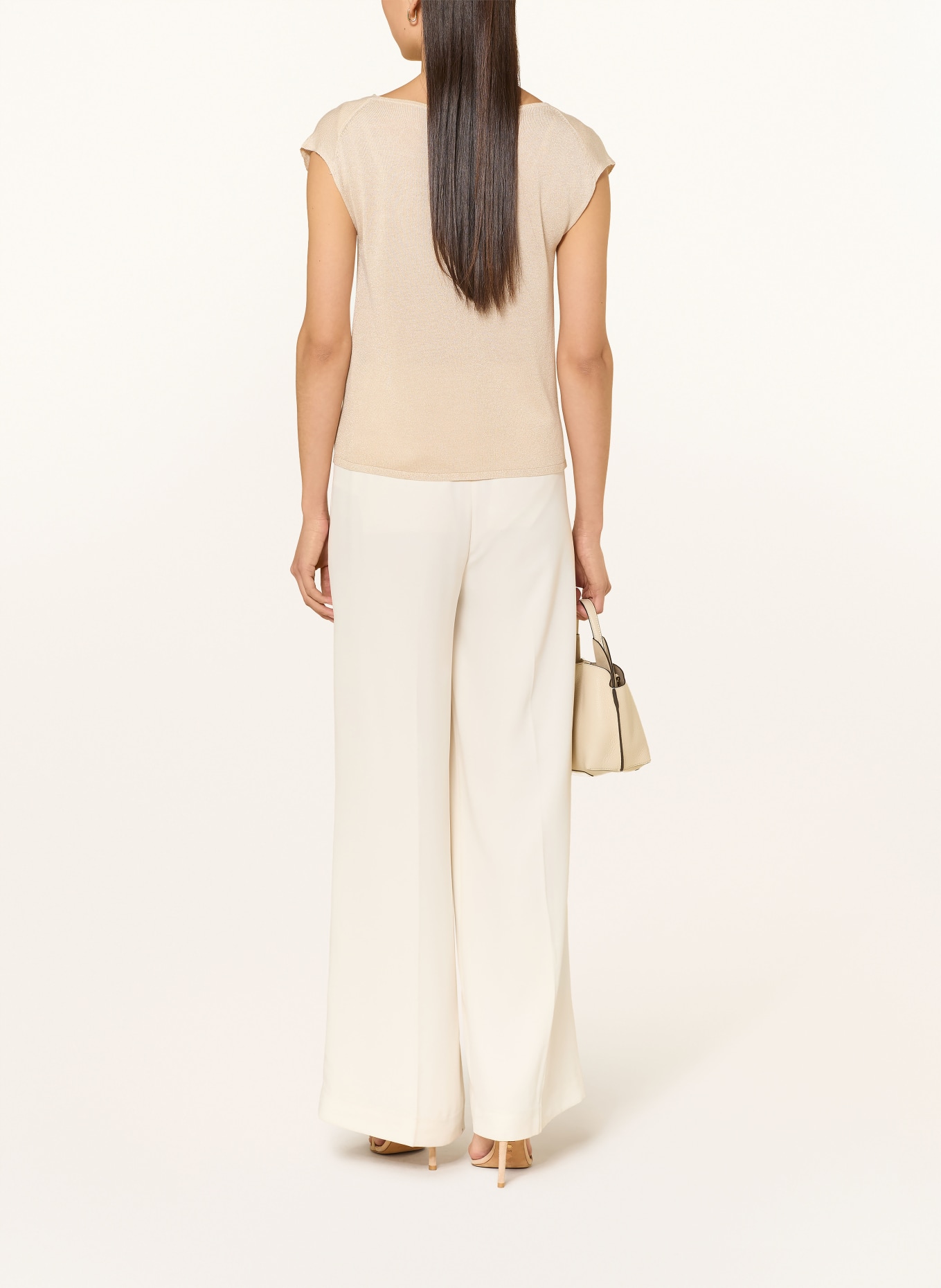 s.Oliver BLACK LABEL Strickshirt mit Glitzergarn: ECRU