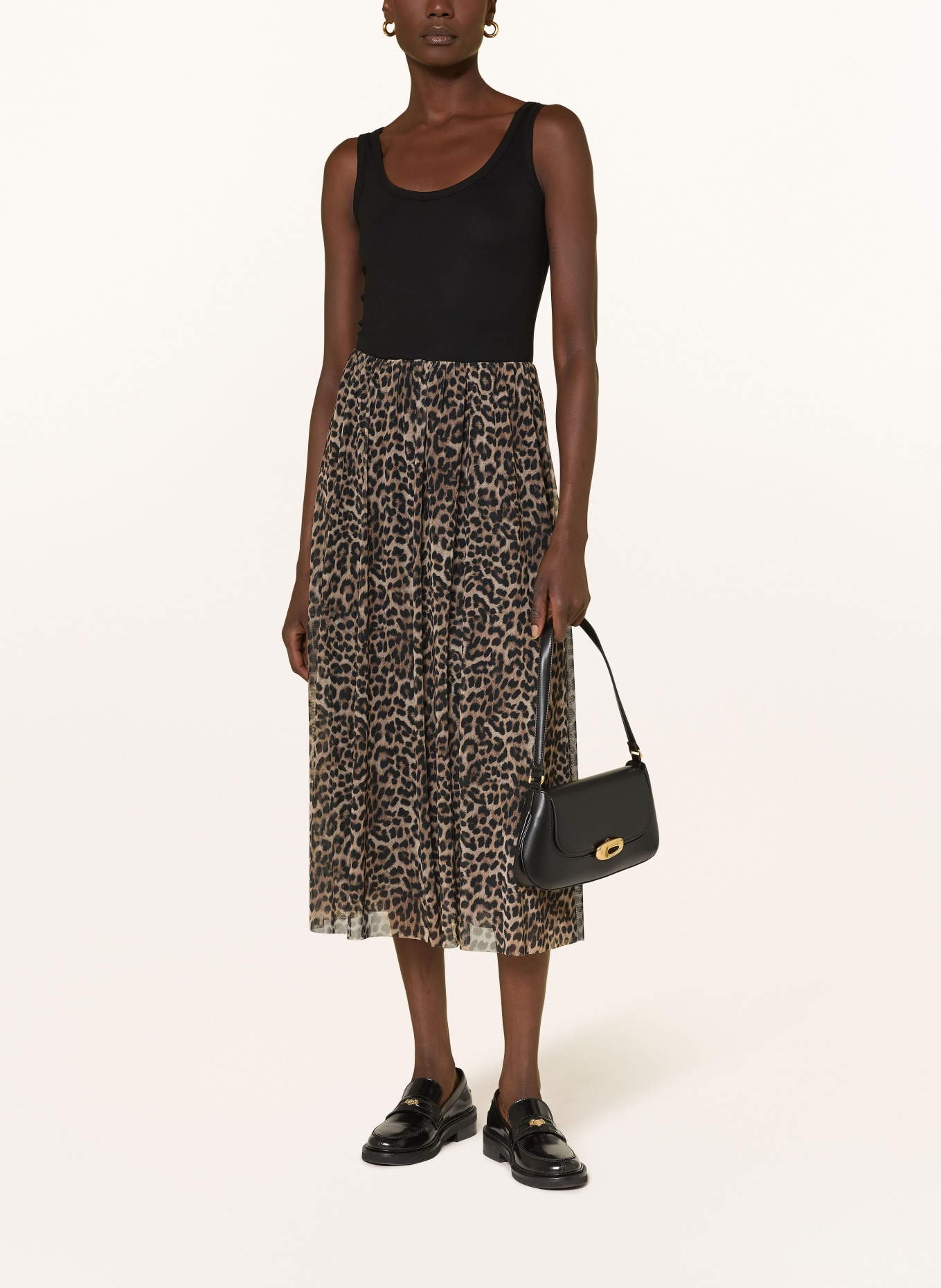 lilienfels Dress in a mix of materials: LIGHT BROWN / BROWN / BLACK