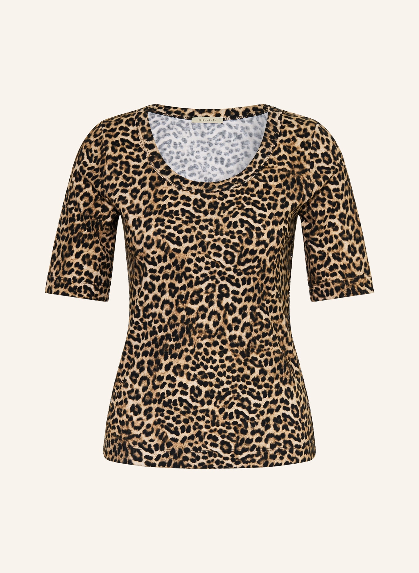 lilienfels T-Shirt: HELLBRAUN / SCHWARZ