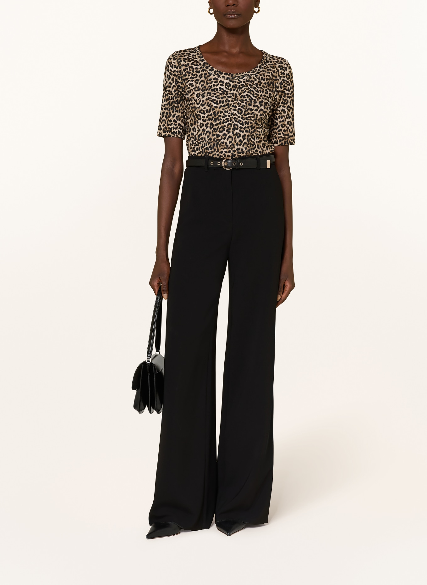 lilienfels T-Shirt: HELLBRAUN / SCHWARZ