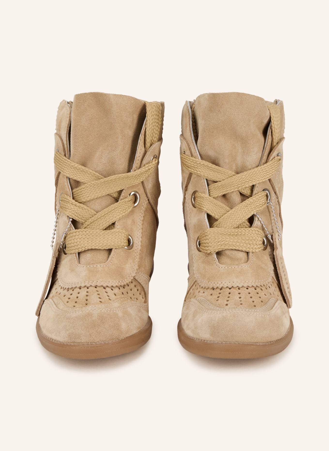 BRONX JAE-YY high-top sneakers with studs: LIGHT BROWN