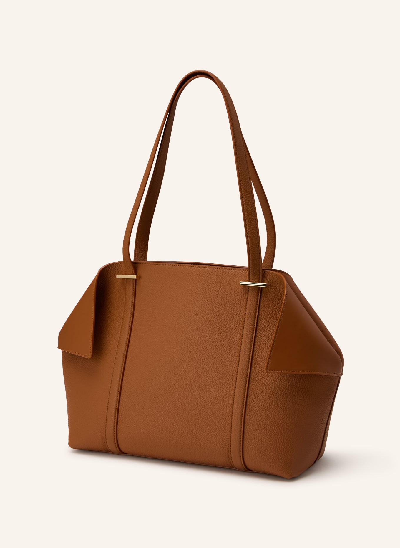 FERRAGAMO Shopper THE SCARF GRAINY: BRAUN / GOLD