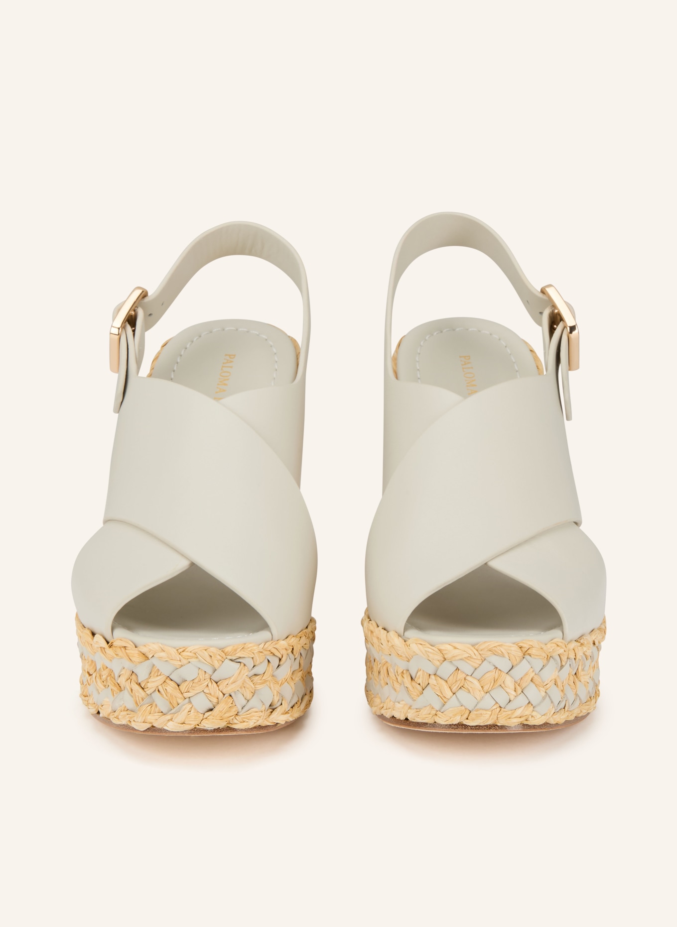 PALOMA BARCELÓ Plateové klíny ODA: SVĚTLE ŠEDÁ / VELBLOUDÍ