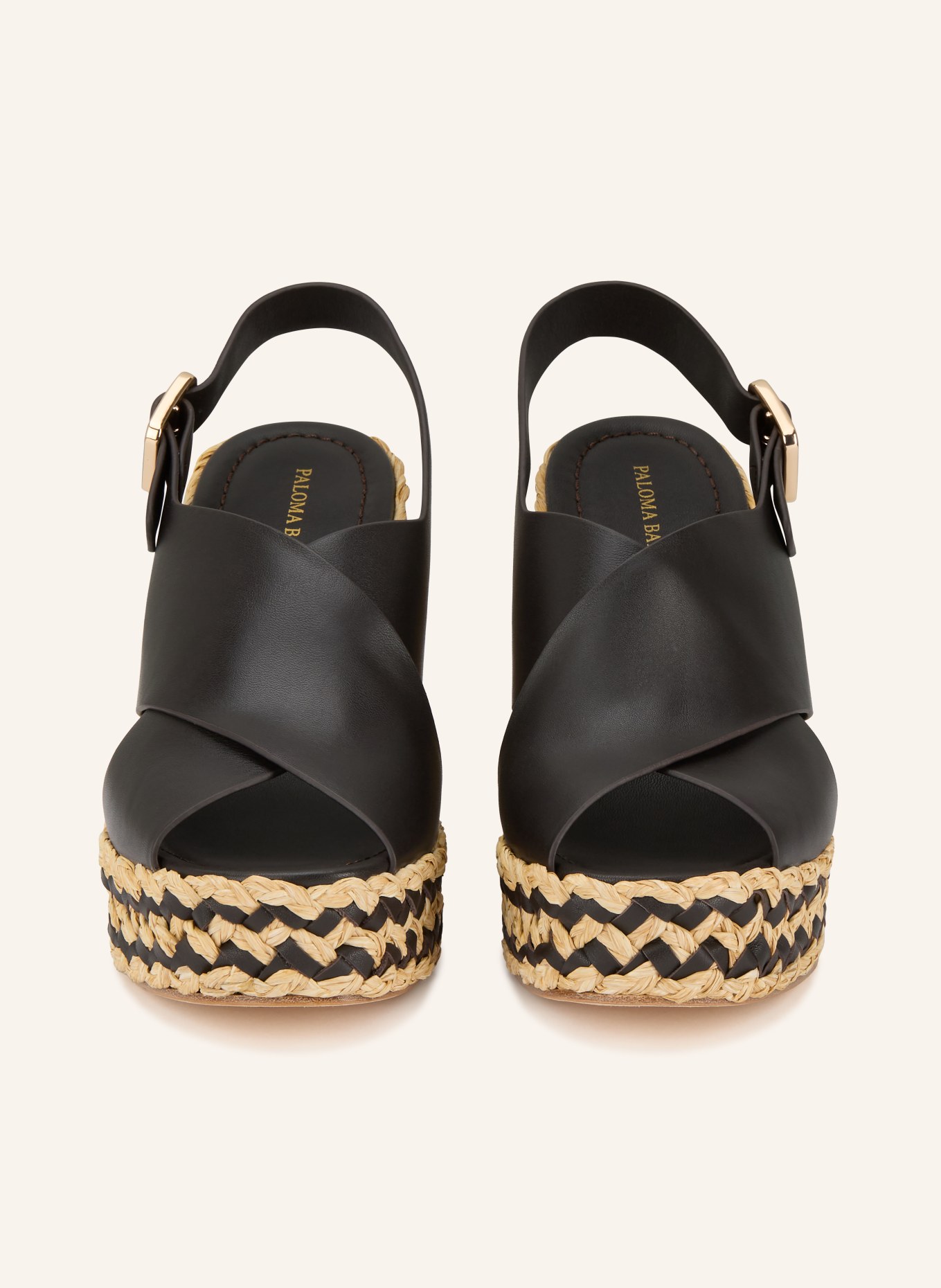 PALOMA BARCELÓ Plateové klíny ODA: ČERNÁ / VELBLOUDÍ