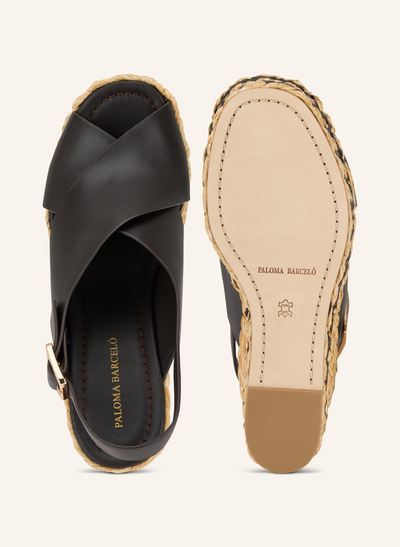 PALOMA BARCELÓ Plateové klíny ODA: ČERNÁ / VELBLOUDÍ