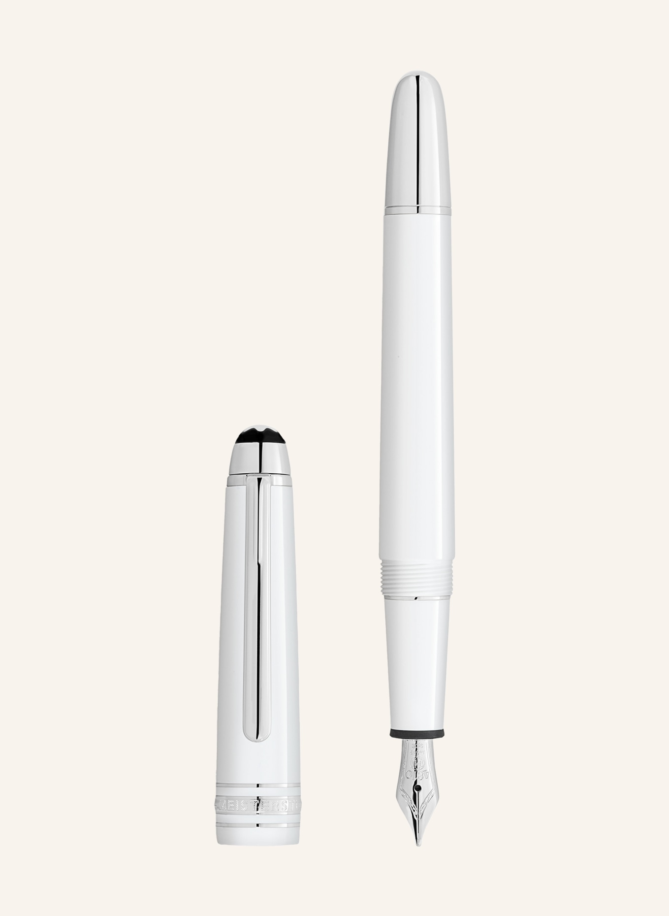 MONTBLANC Vulpen MEISTERSTÜCK WHITE CLASSIQUE: WIT / ZWART