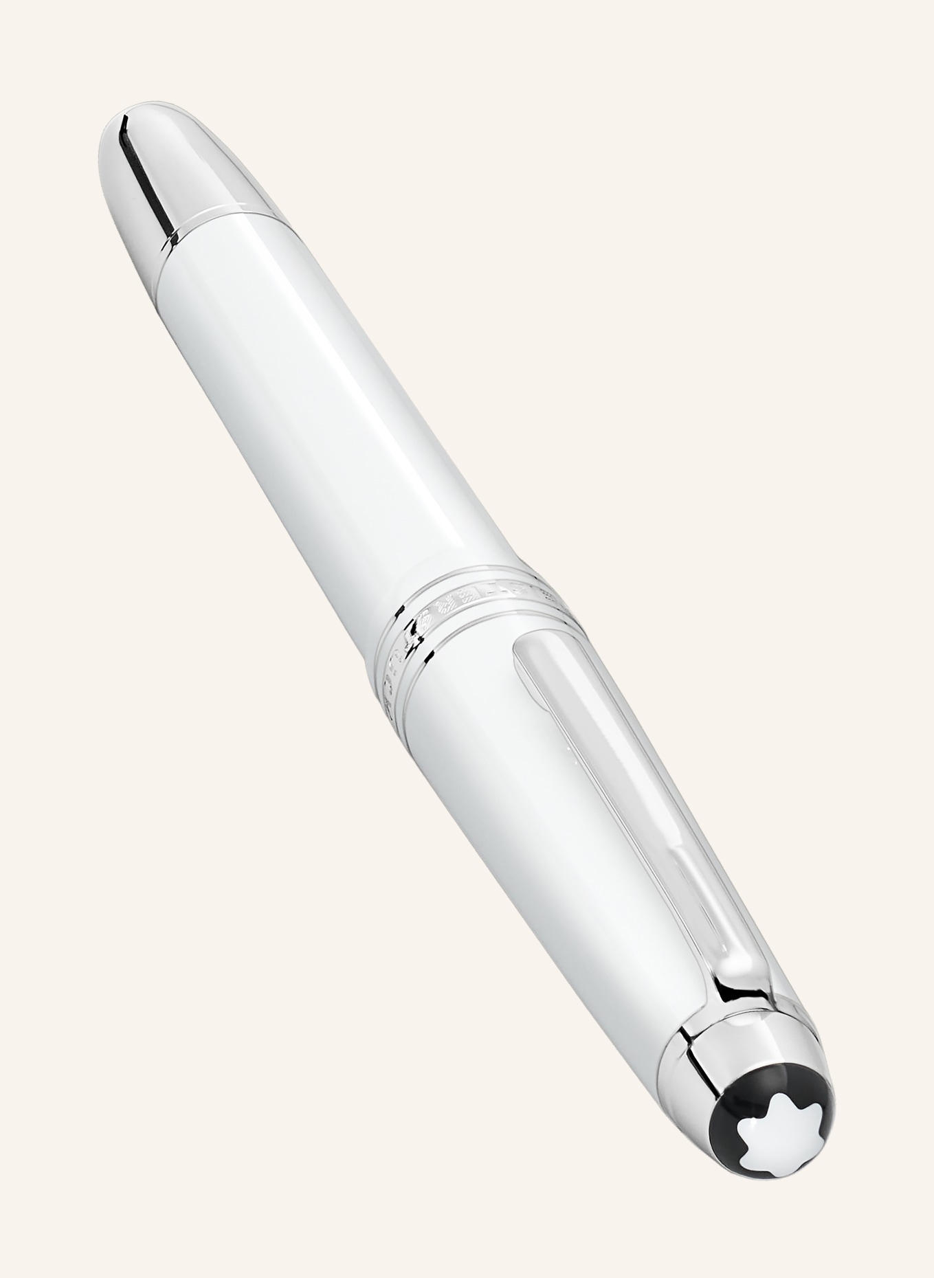 MONTBLANC Vulpen MEISTERSTÜCK WHITE CLASSIQUE: WIT / ZWART