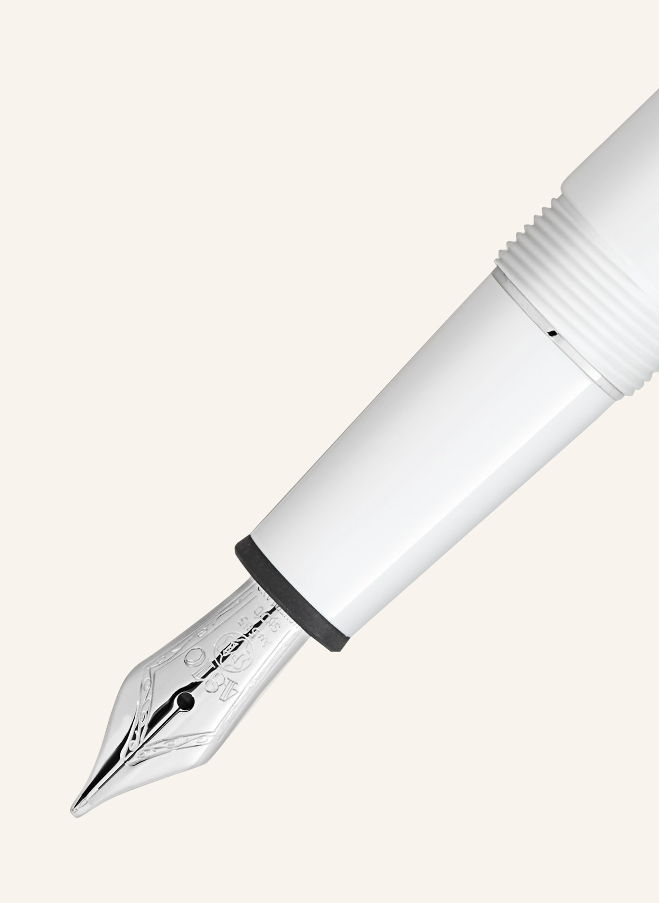 MONTBLANC Vulpen MEISTERSTÜCK WHITE CLASSIQUE: WIT / ZWART