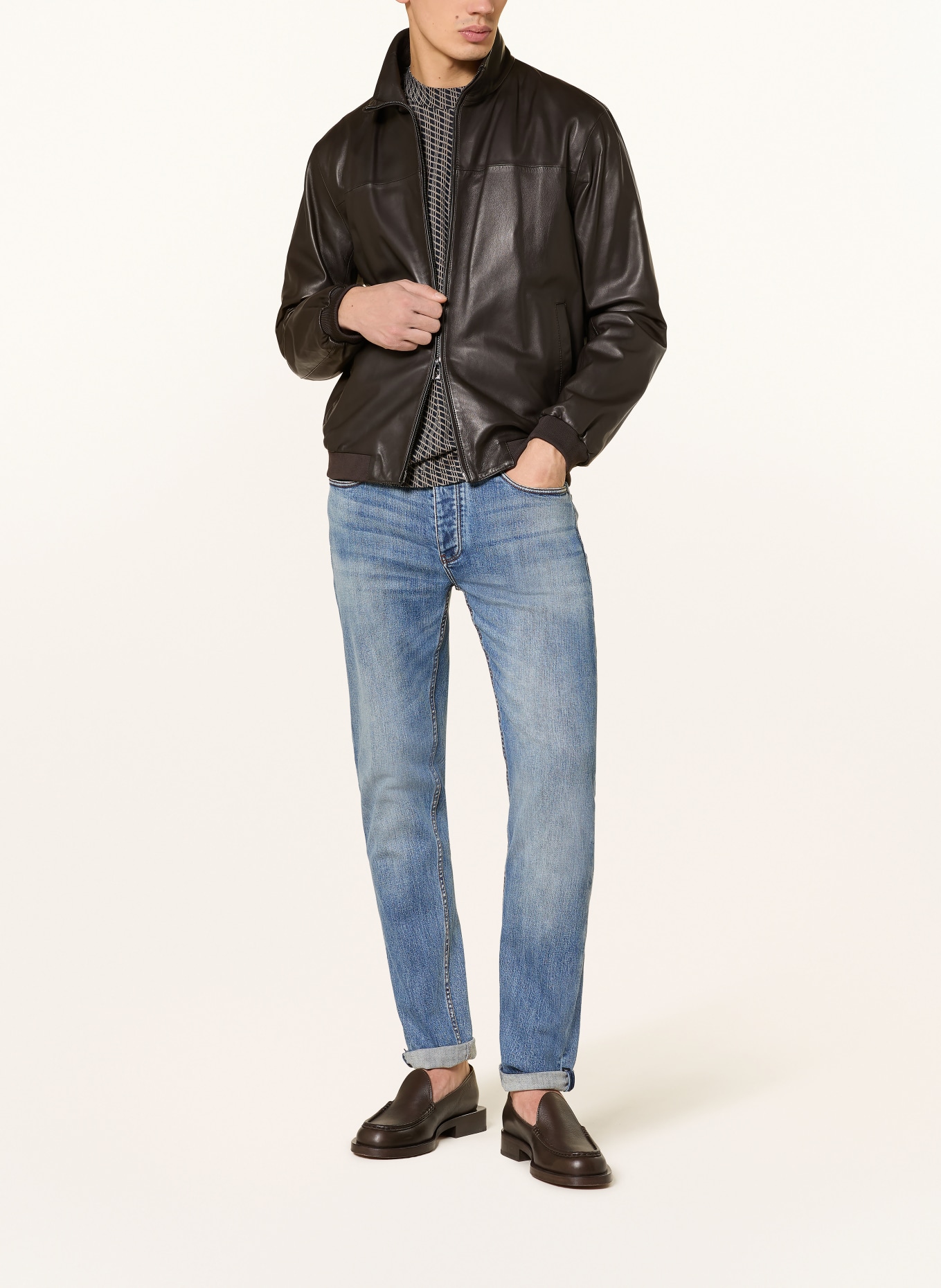 EMPORIO ARMANI Jeans Slim Fit: MB002 Medium Blue Denim