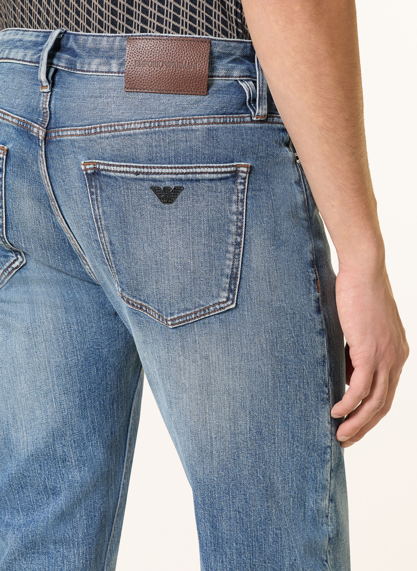 EMPORIO ARMANI Jeans Slim Fit: MB002 Medium Blue Denim