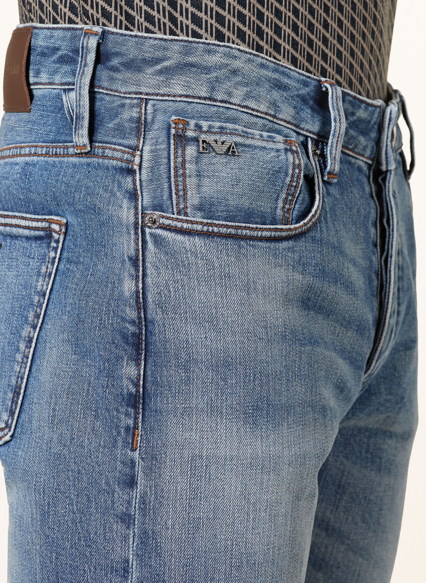 EMPORIO ARMANI Jeans Slim Fit: MB002 Medium Blue Denim