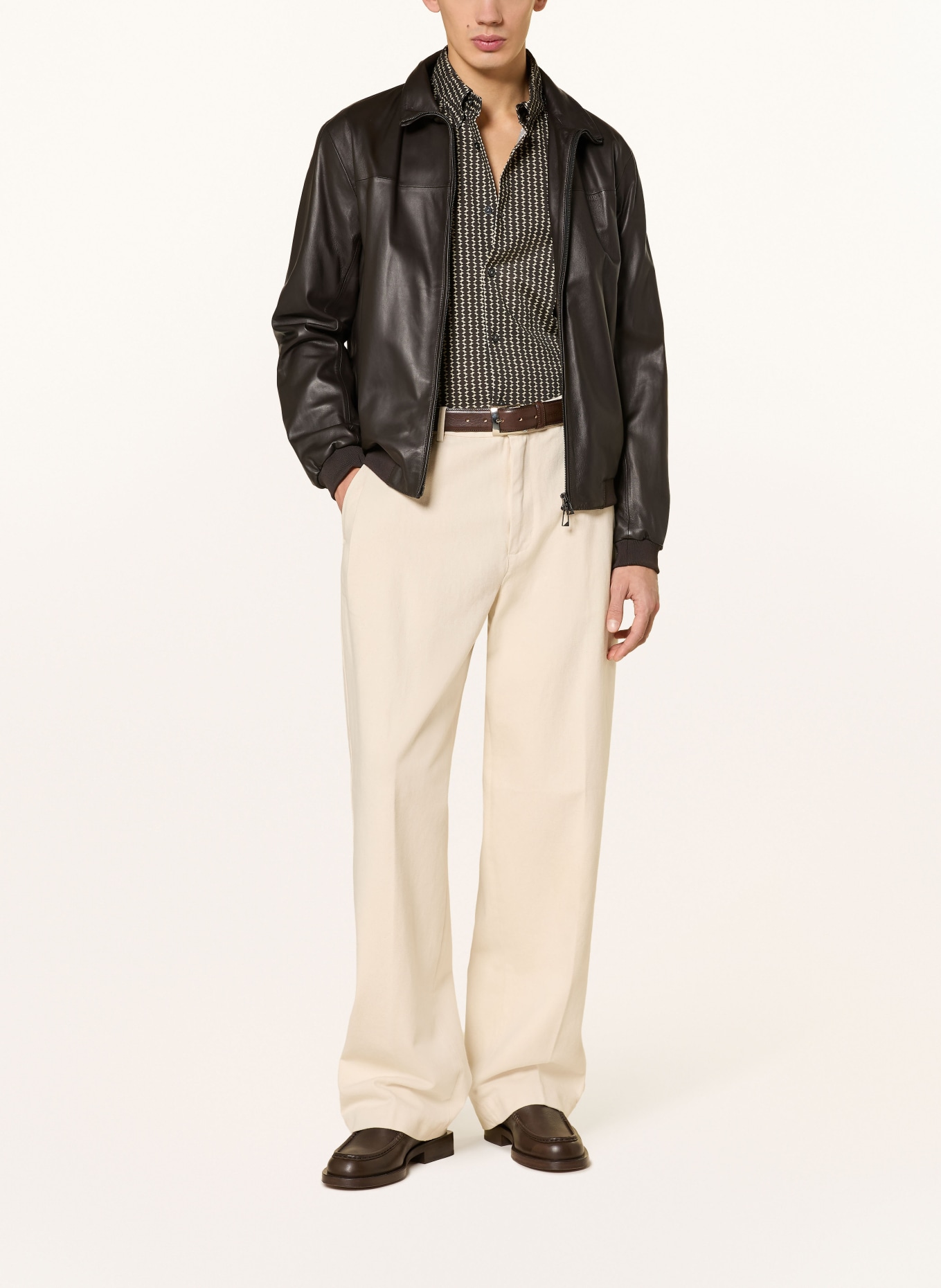 EMPORIO ARMANI Regular fit chino pants: U1088 FOG