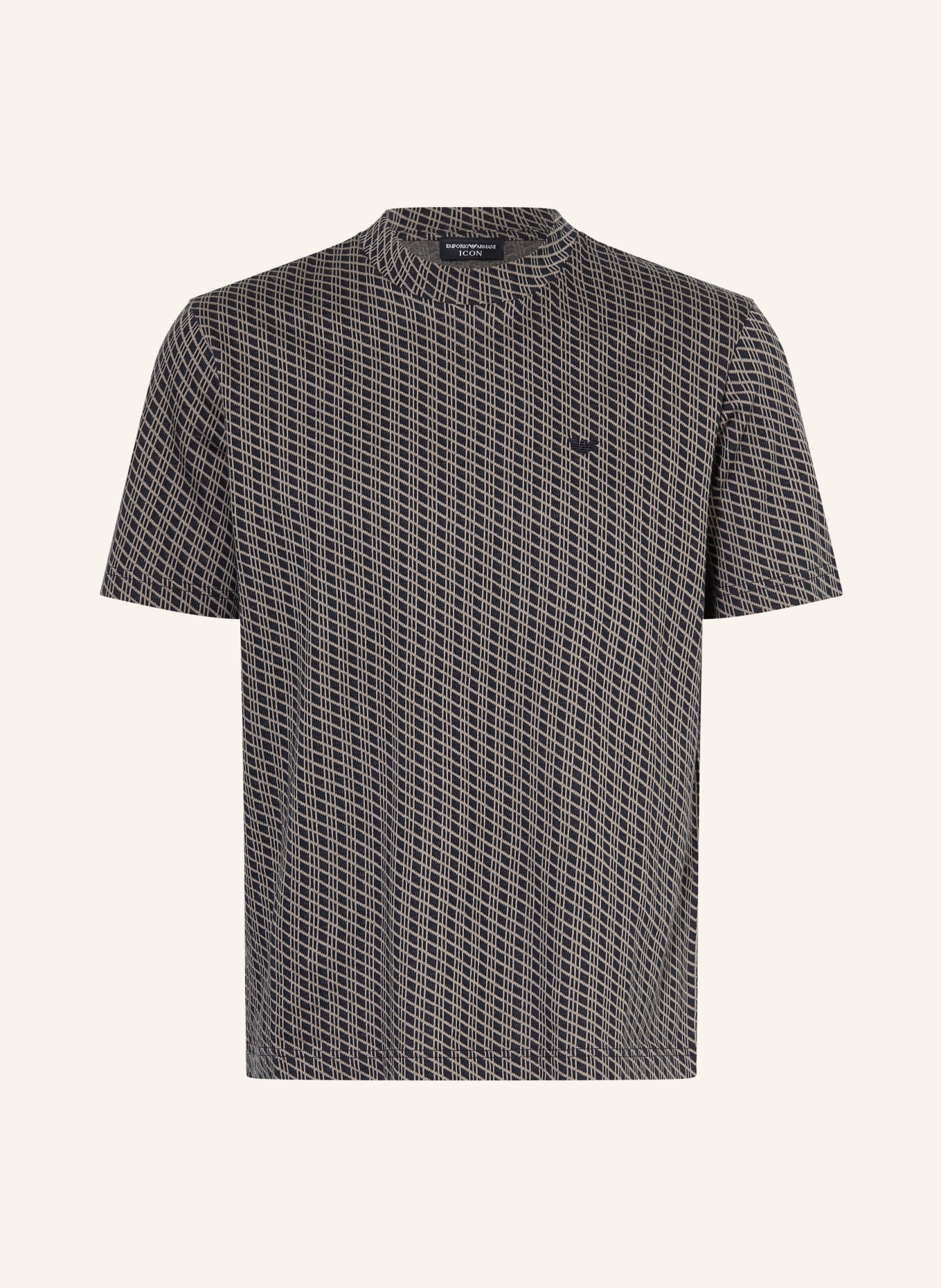EMPORIO ARMANI T-Shirt: DUNKELBLAU / BEIGE