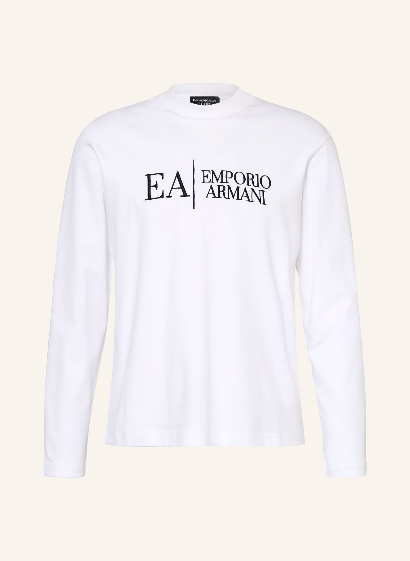 EMPORIO ARMANI Longsleeve: WEISS / SCHWARZ