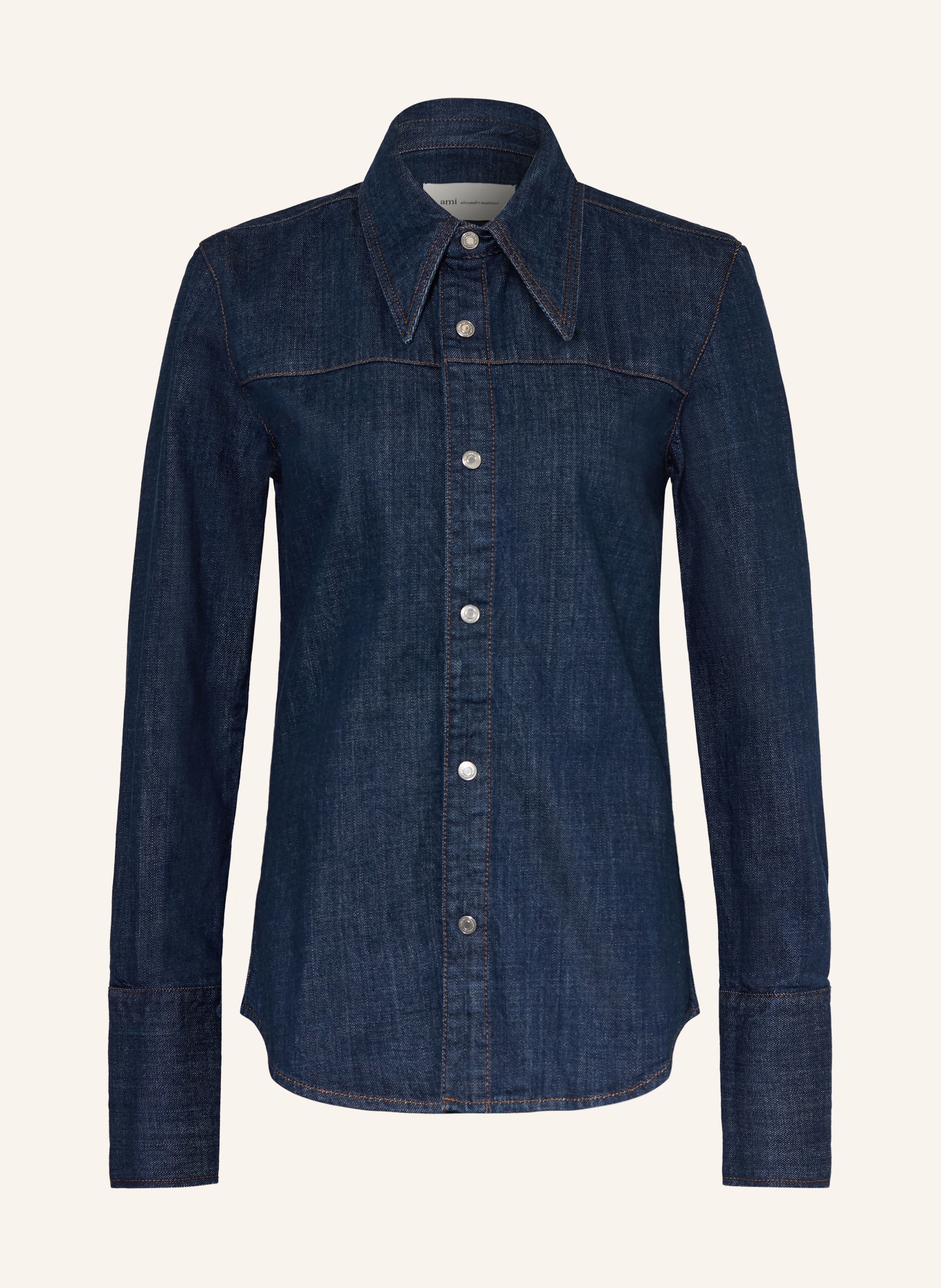 AMI PARIS Jeans-Overshirt: DUNKELBLAU