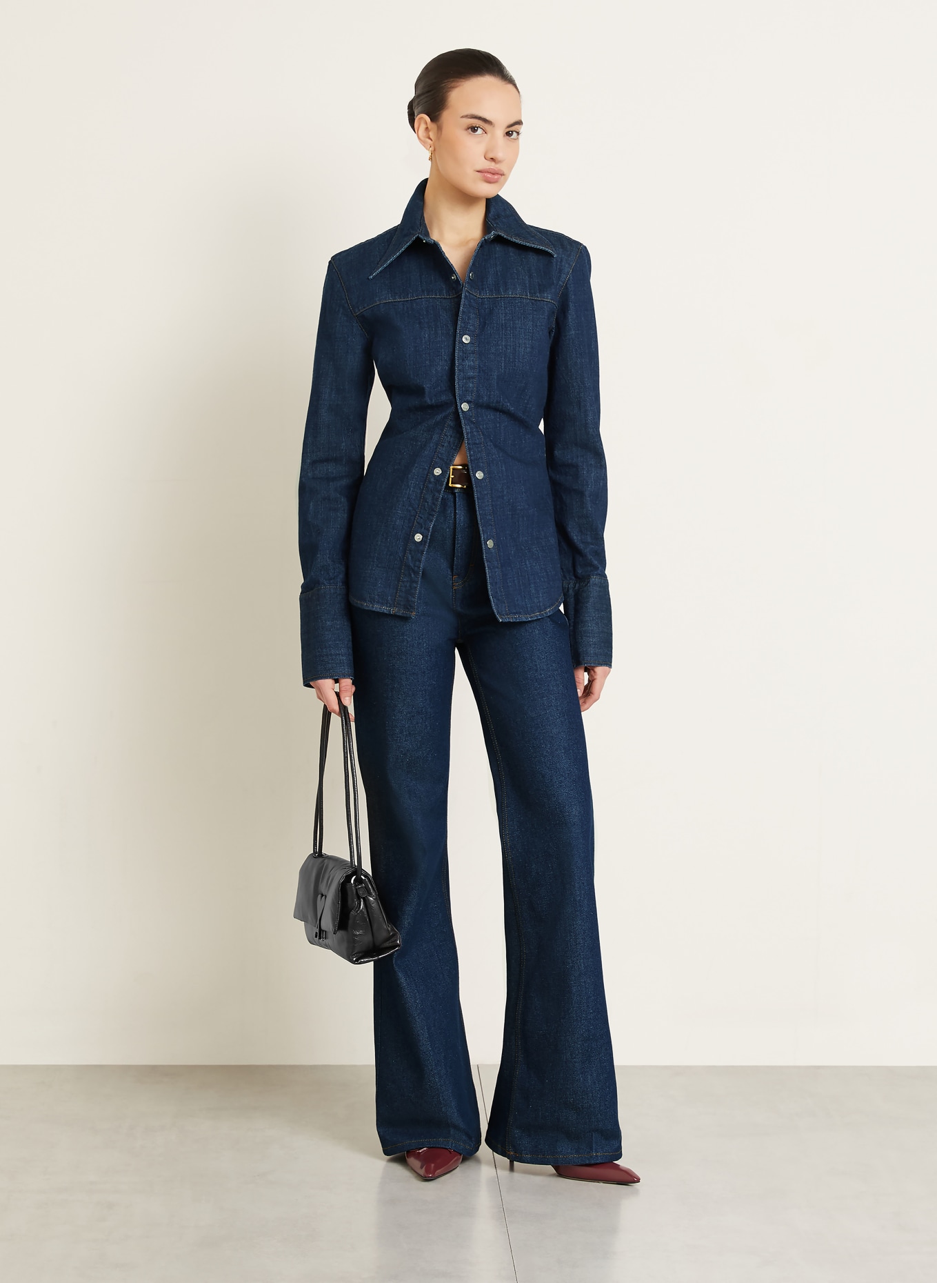 AMI PARIS Jeans-Overshirt: DUNKELBLAU