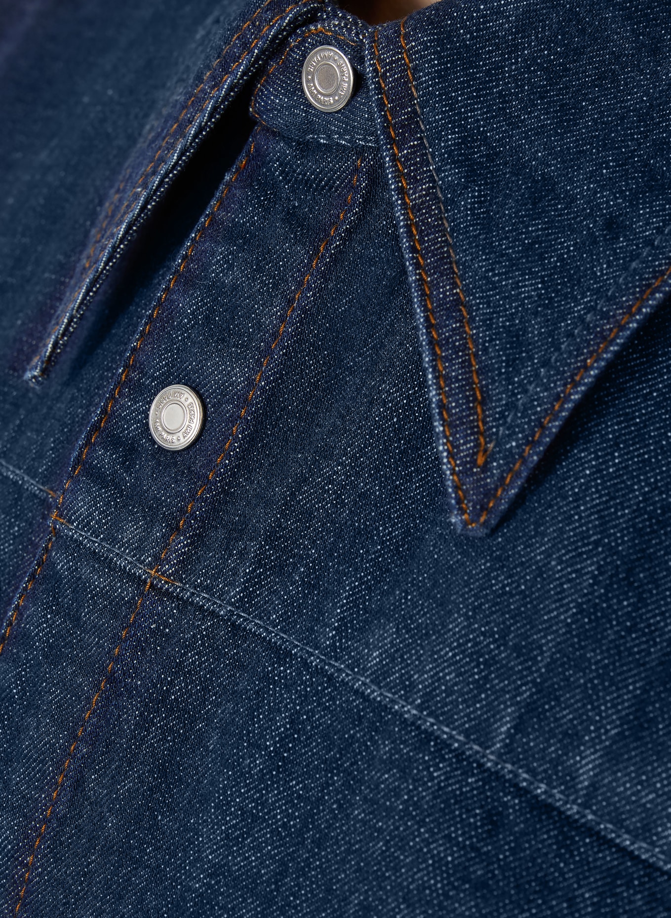 AMI PARIS Jeans-Overshirt: DUNKELBLAU