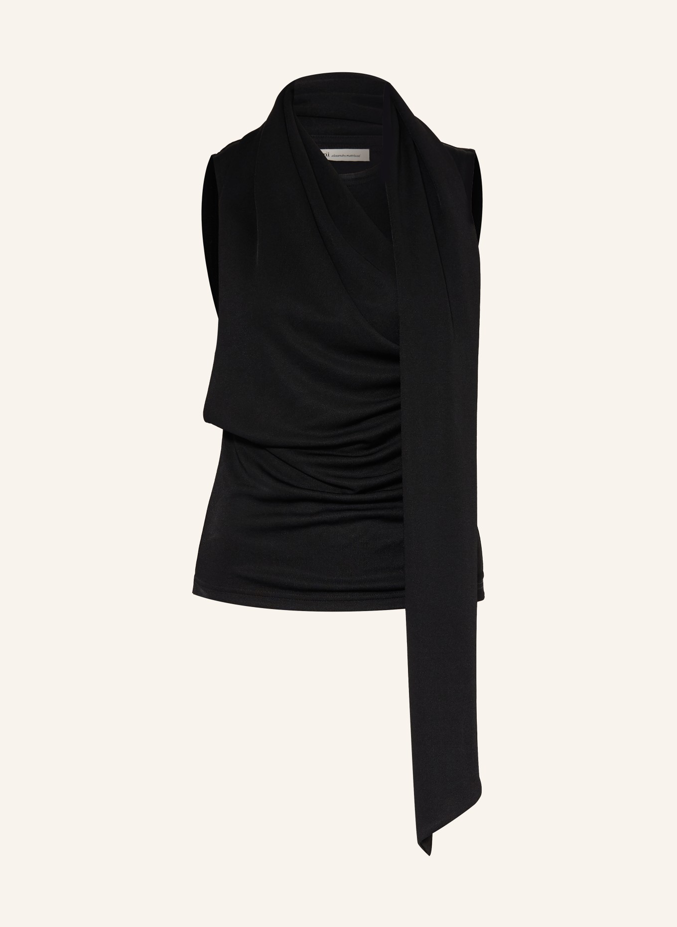 AMI PARIS Blůza s mašlí: ČERNÁ