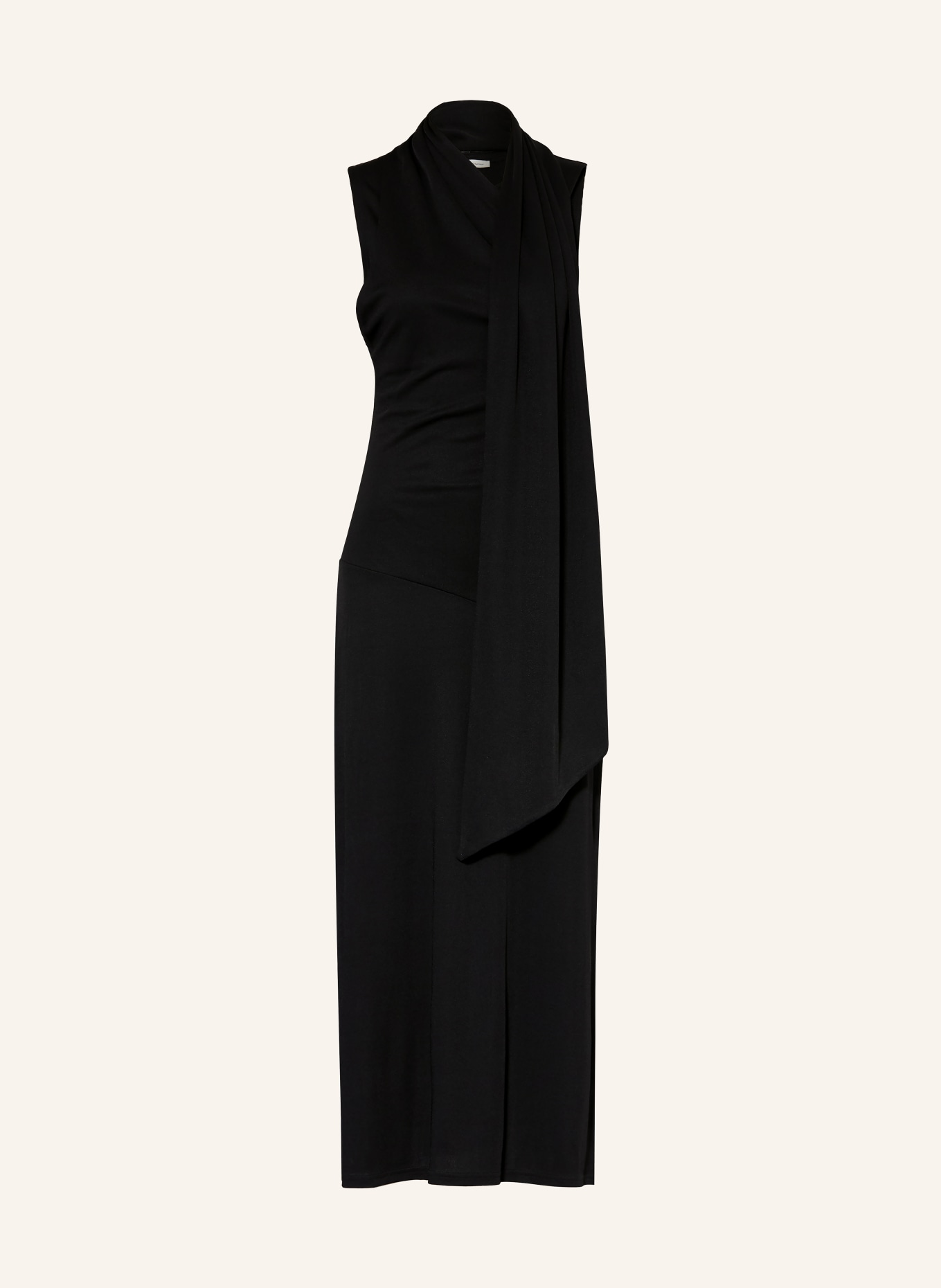 AMI PARIS Jerseykleid mit Schluppe: SCHWARZ