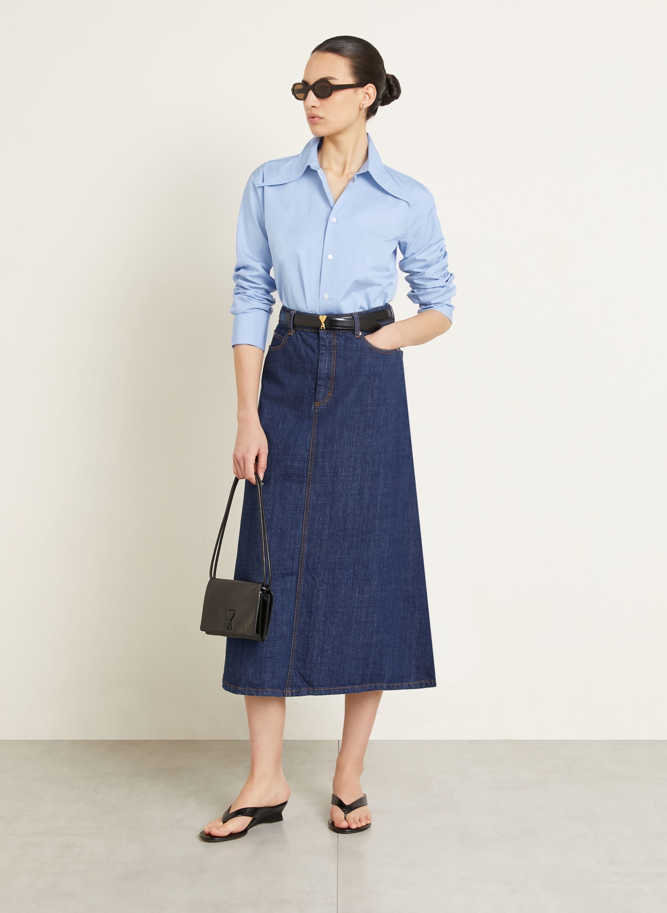 AMI PARIS Hemdbluse: HELLBLAU