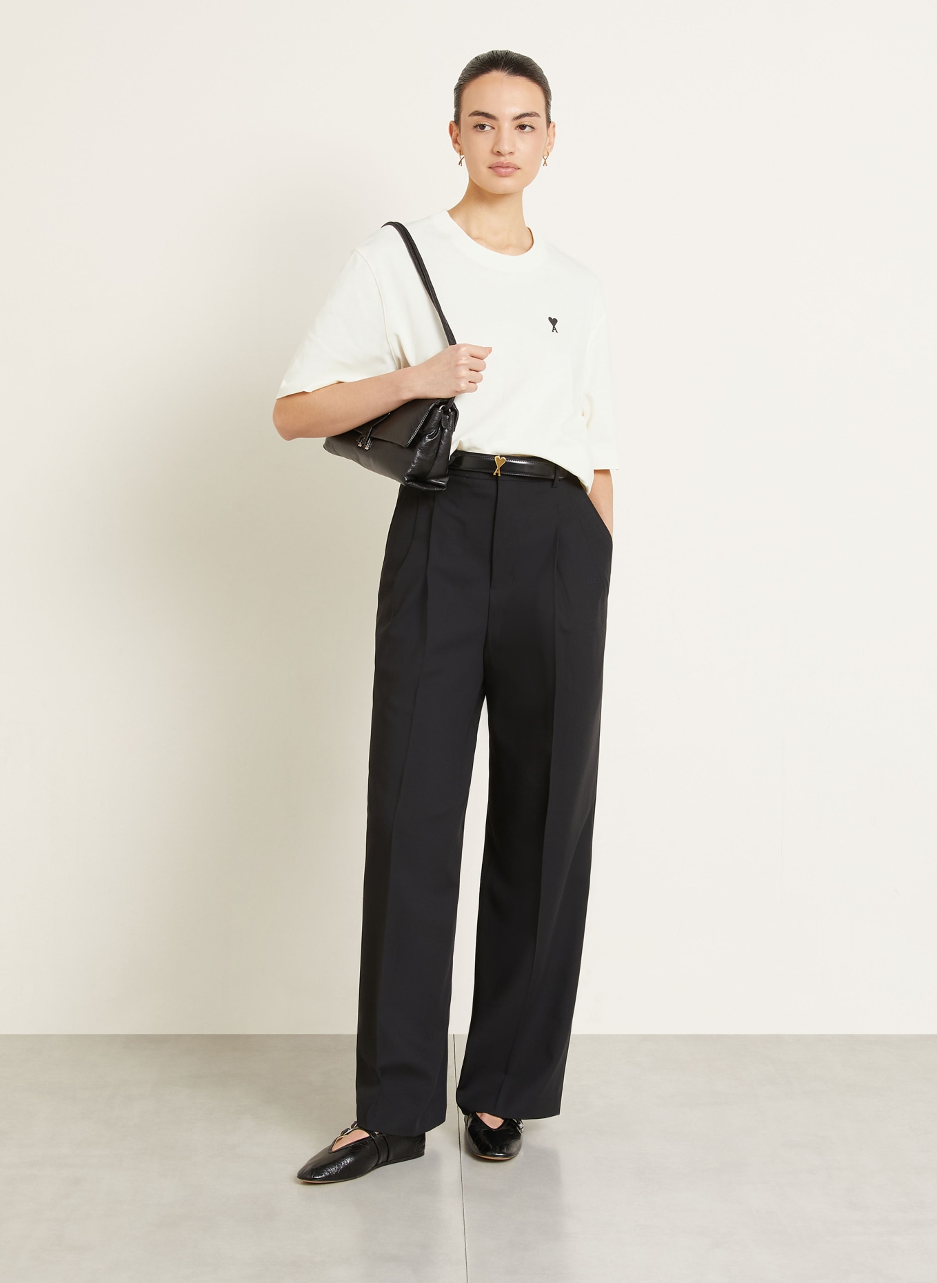 AMI PARIS Oversized-Shirt: CREME