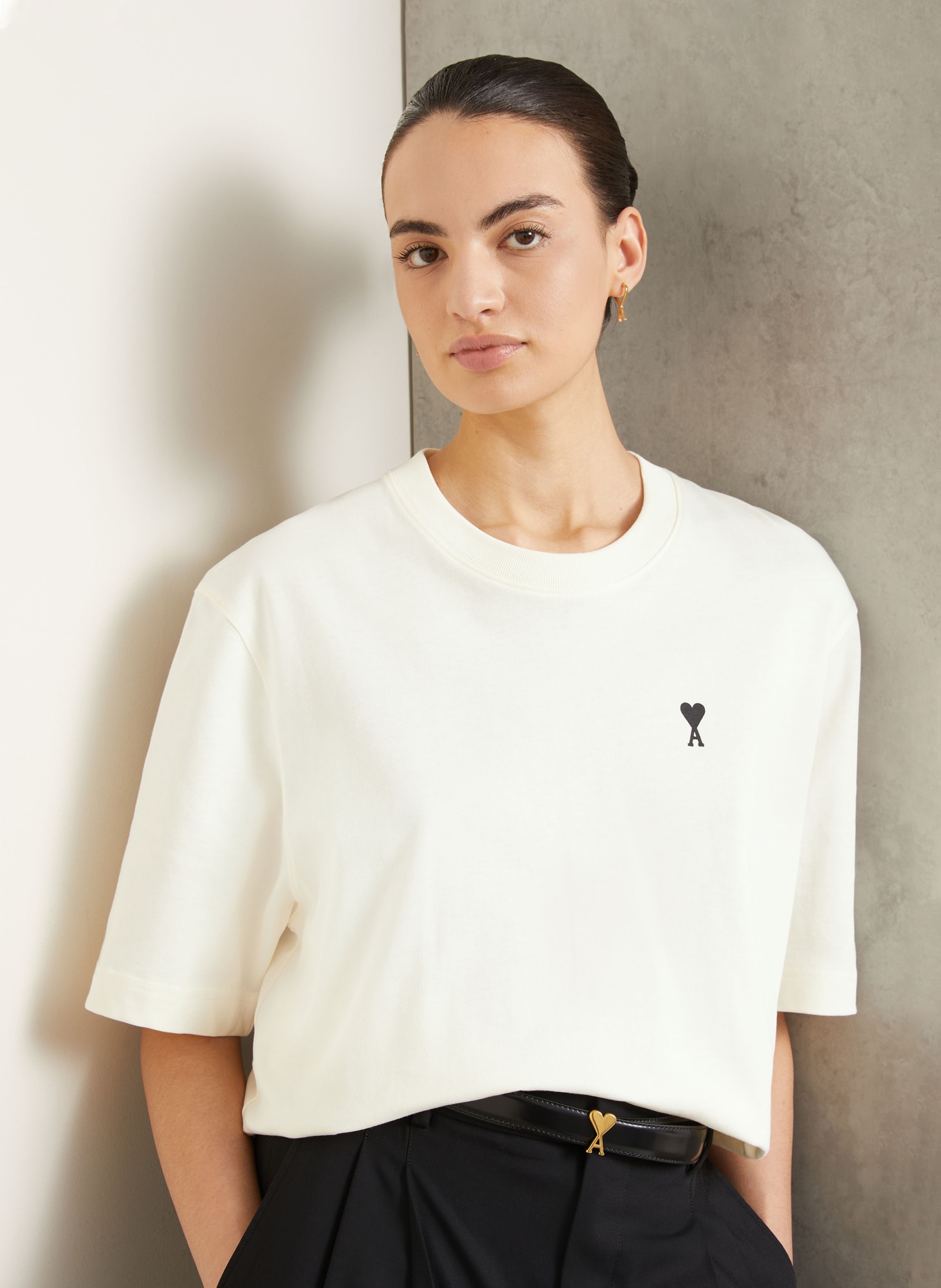 AMI PARIS Oversized-Shirt: CREME