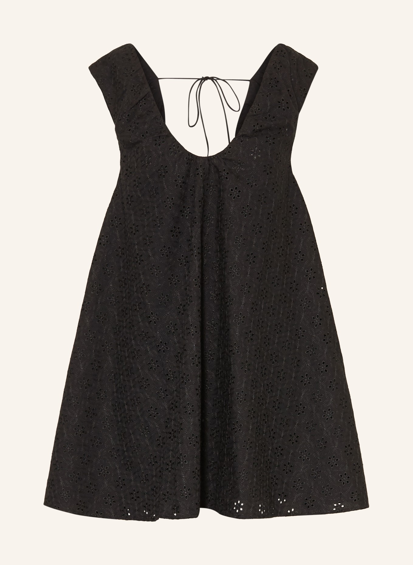 FAITHFULL THE BRAND Kleid JUANA aus Lochspitze: SCHWARZ