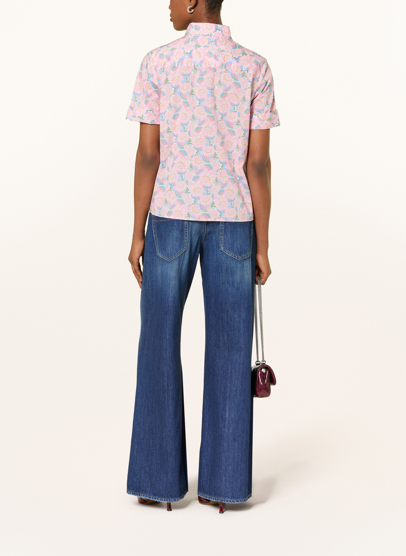 ROBERT FRIEDMAN shirt blouse: PINK / GREEN / LIGHT BLUE