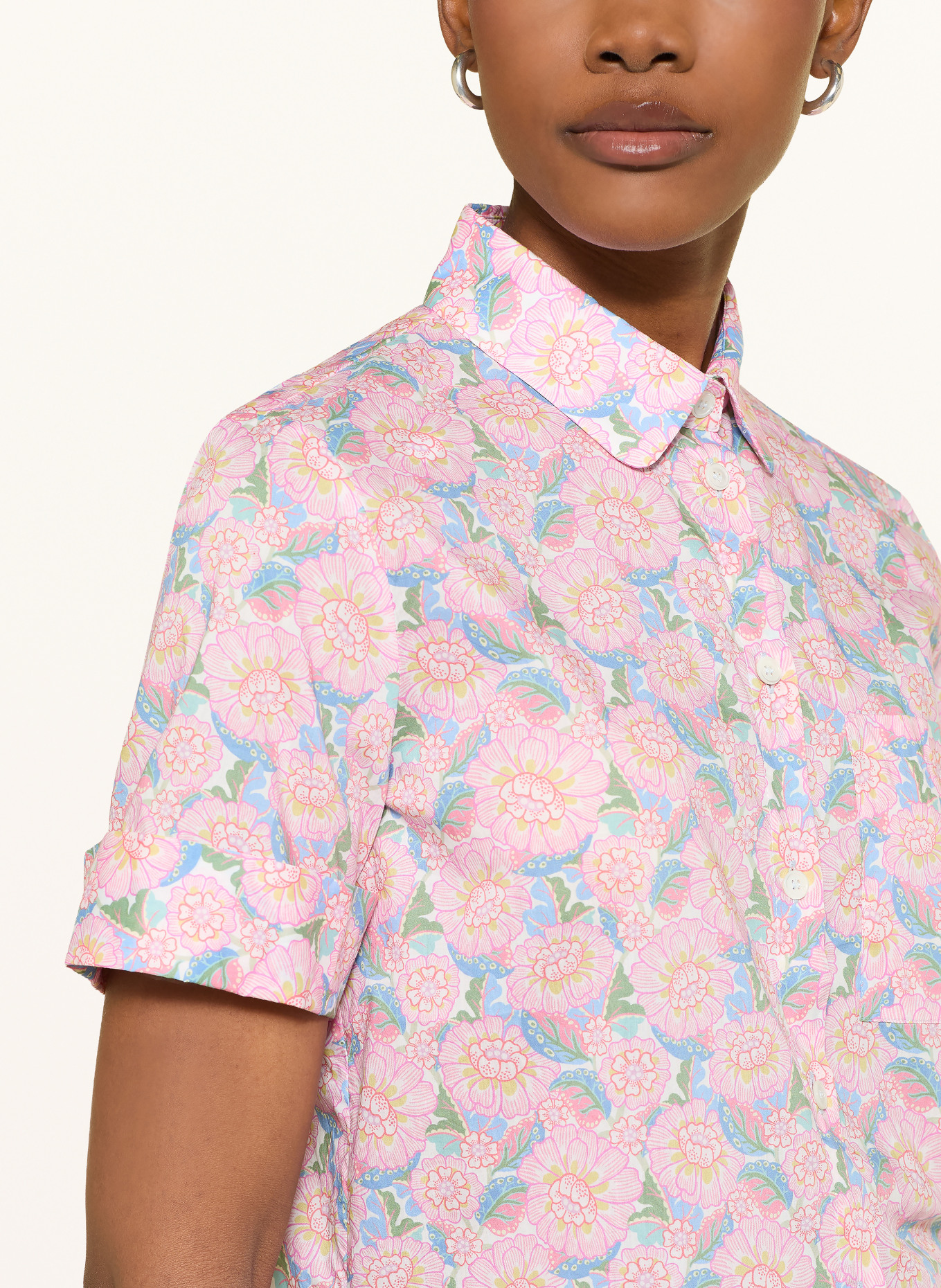 ROBERT FRIEDMAN shirt blouse: PINK / GREEN / LIGHT BLUE