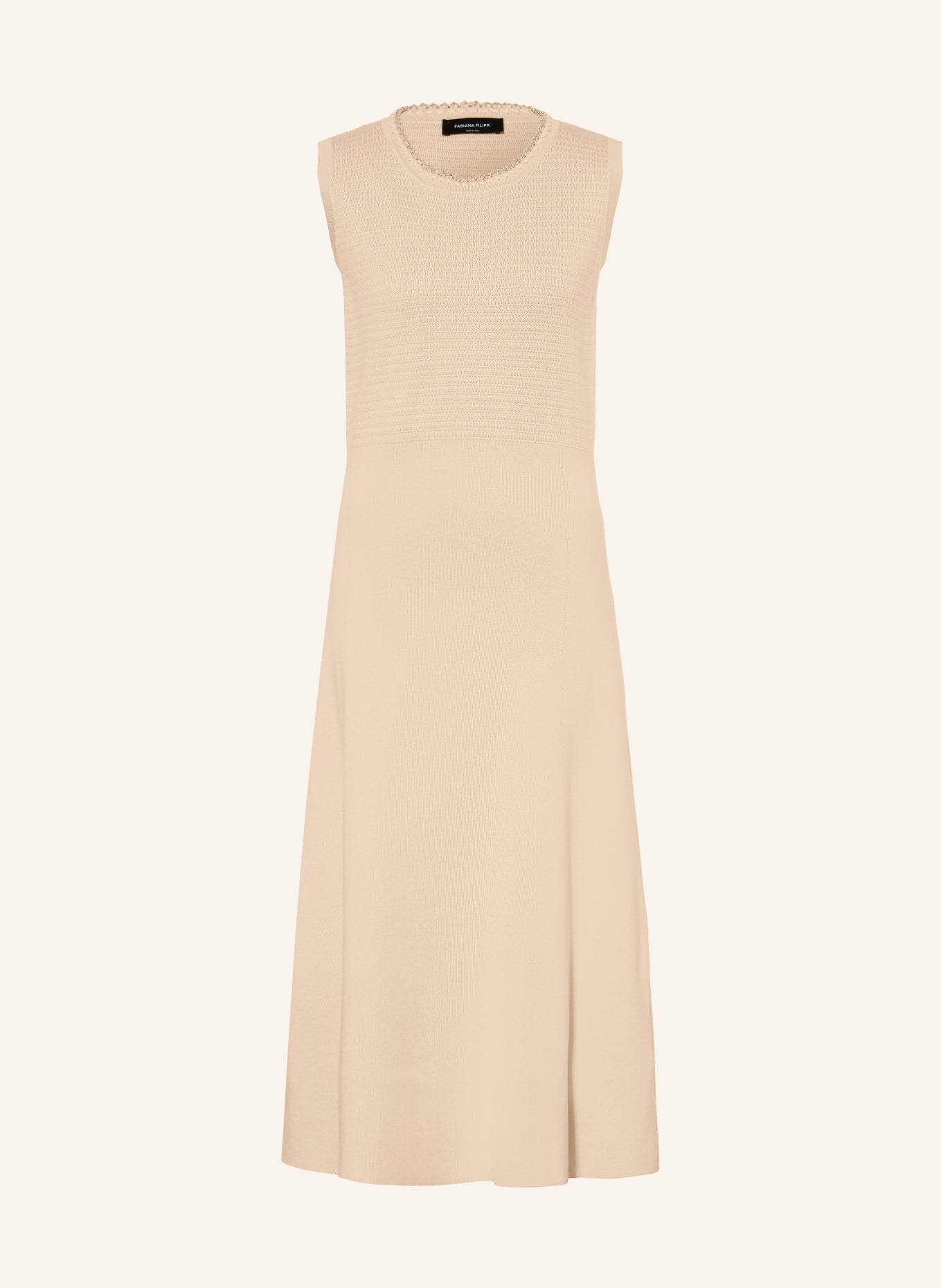 FABIANA FILIPPI pletené šaty: BÉŽOVÁ