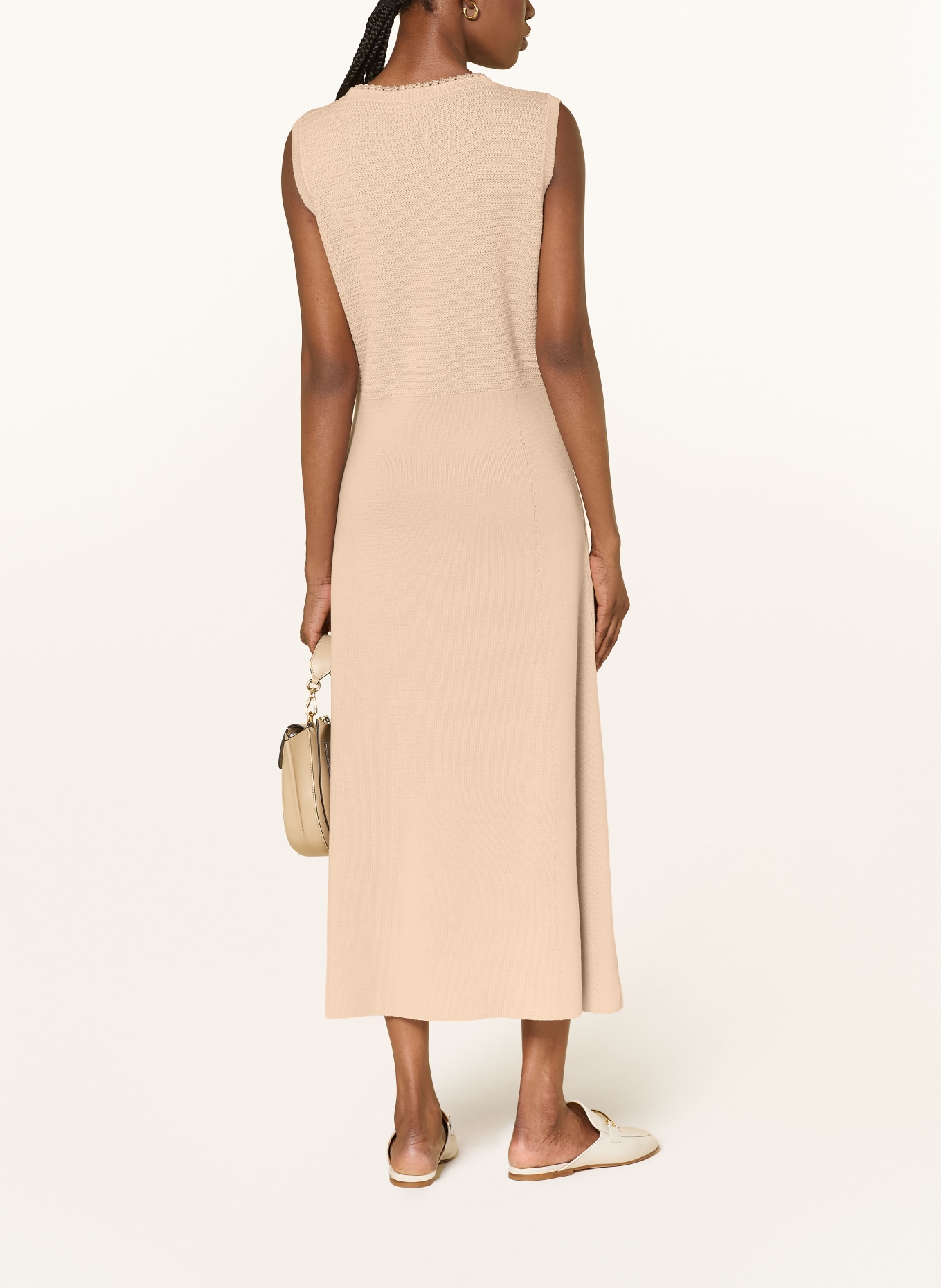 FABIANA FILIPPI pletené šaty: BÉŽOVÁ