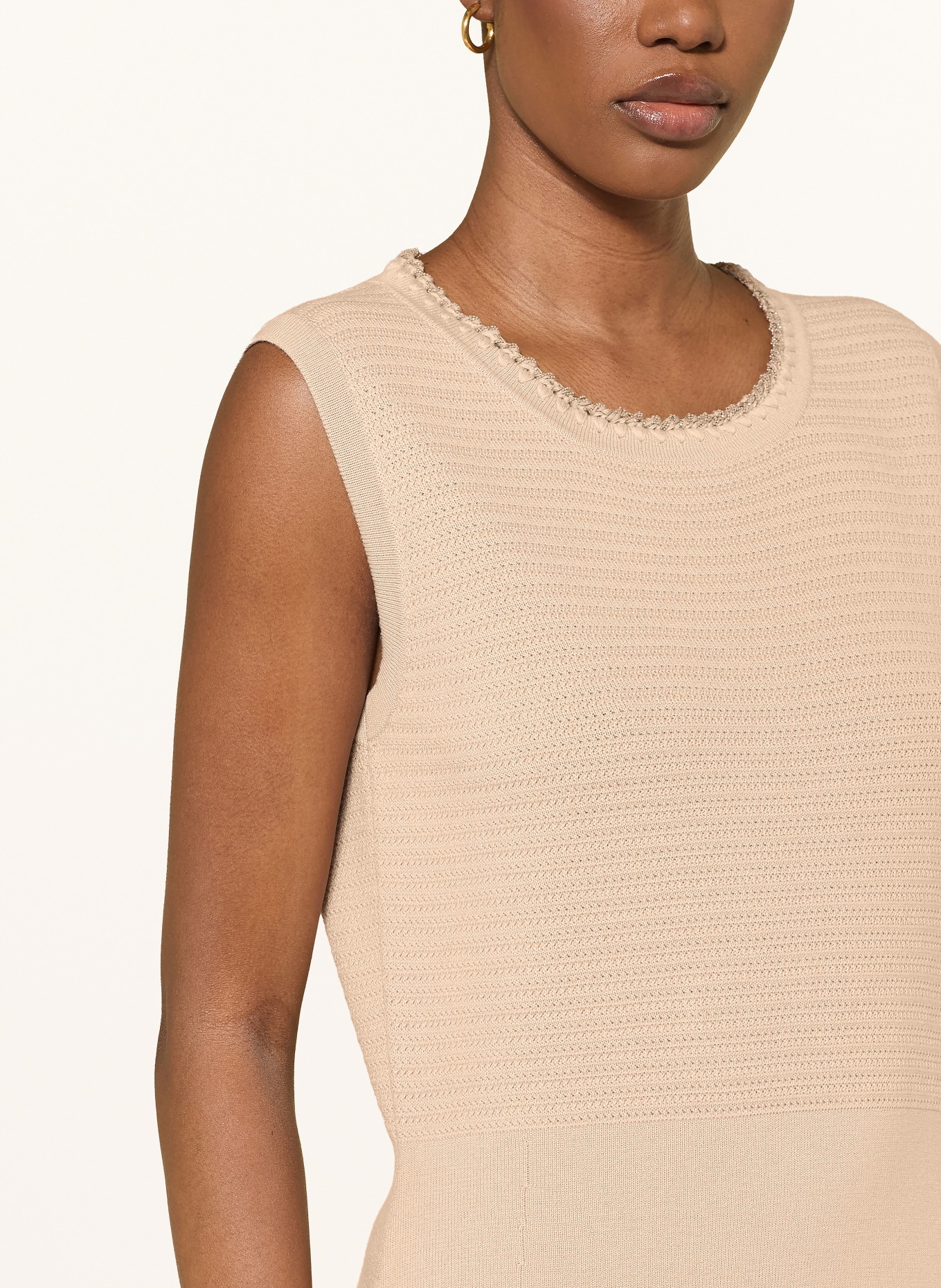 FABIANA FILIPPI pletené šaty: BÉŽOVÁ