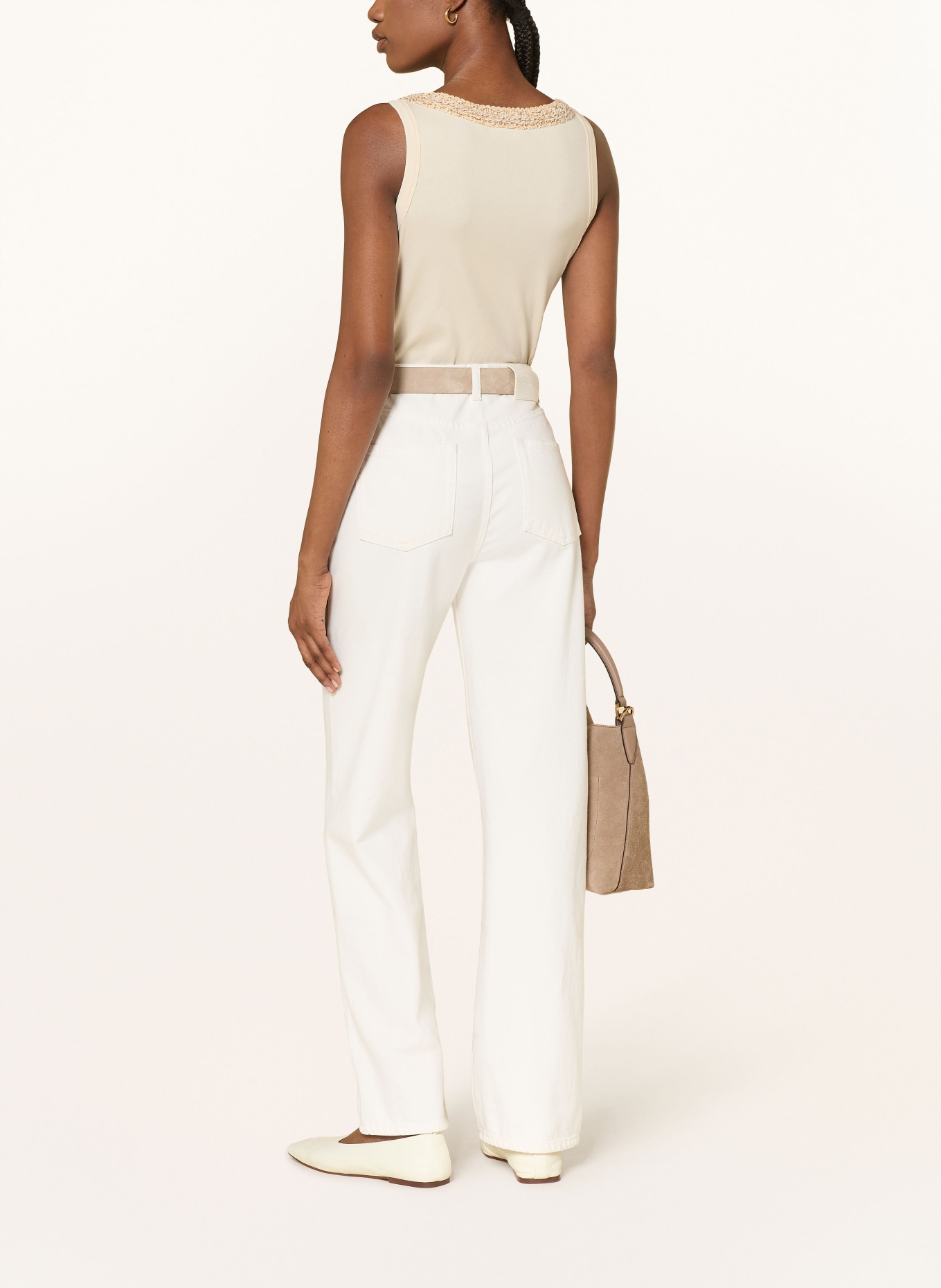 FABIANA FILIPPI Top mit Pailletten: CREME