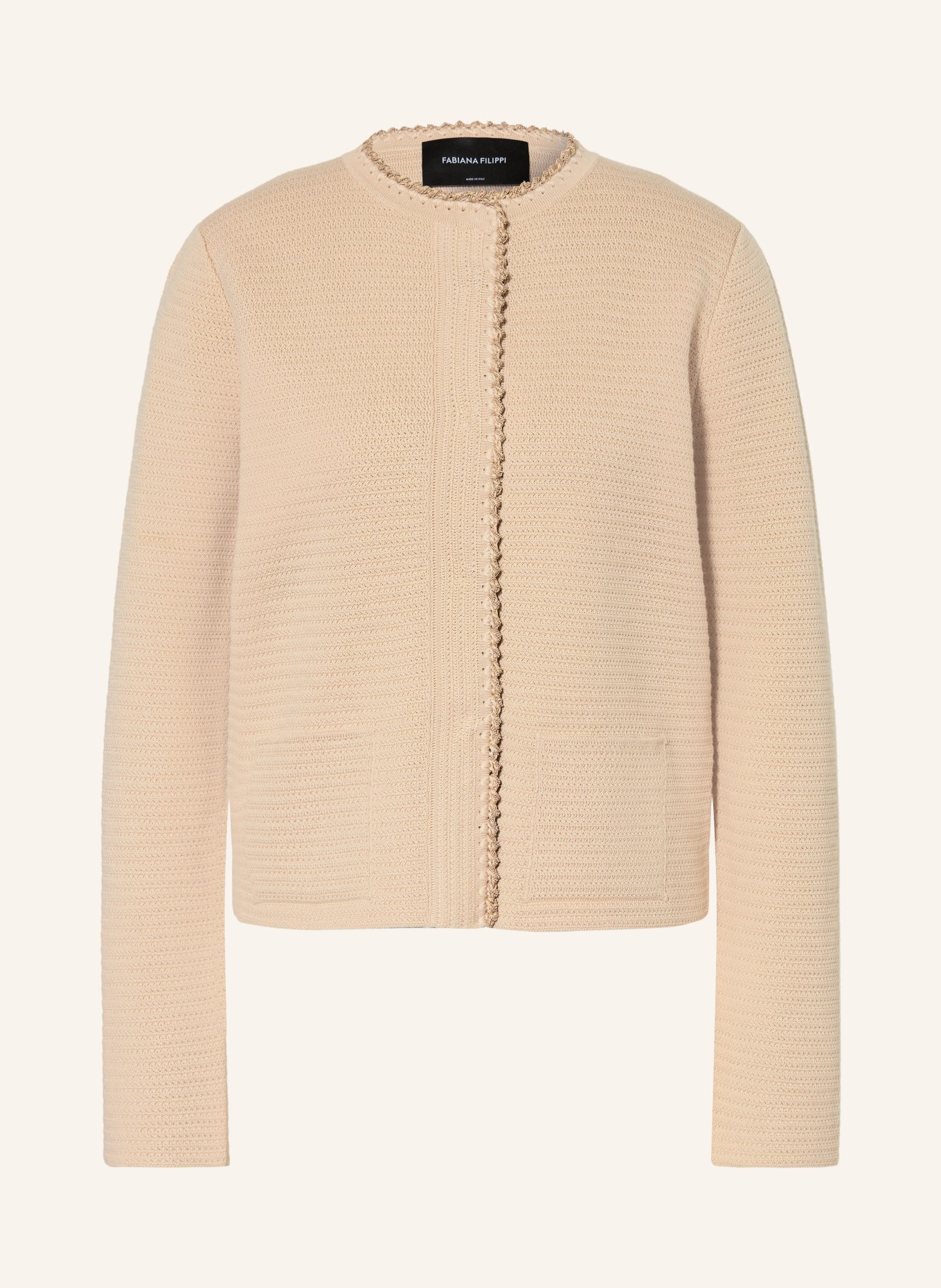 FABIANA FILIPPI Svetr s třpytivou přízí: BÉŽOVÁ