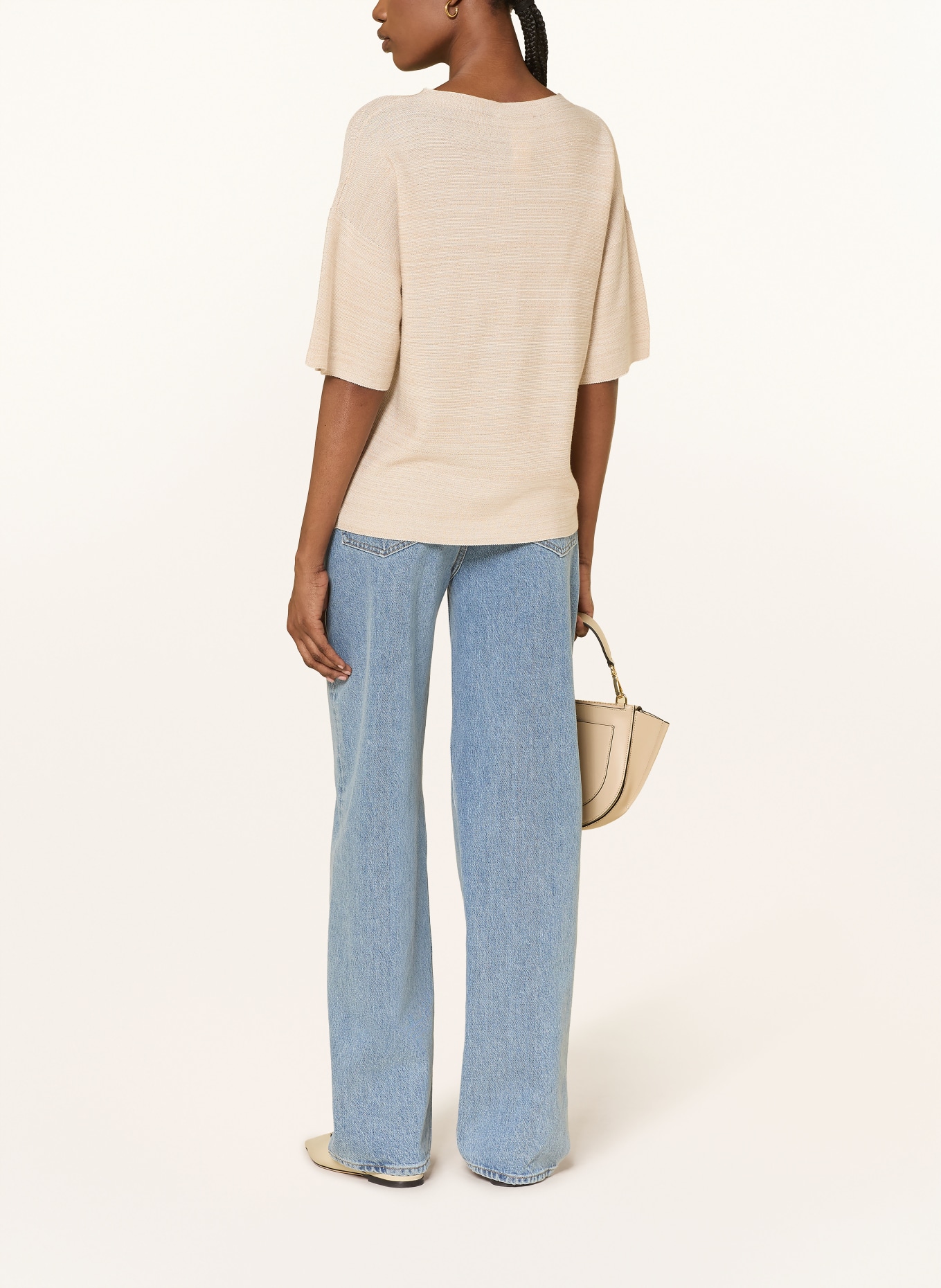 FABIANA FILIPPI Strickshirt mit Glitzergarn: CREME