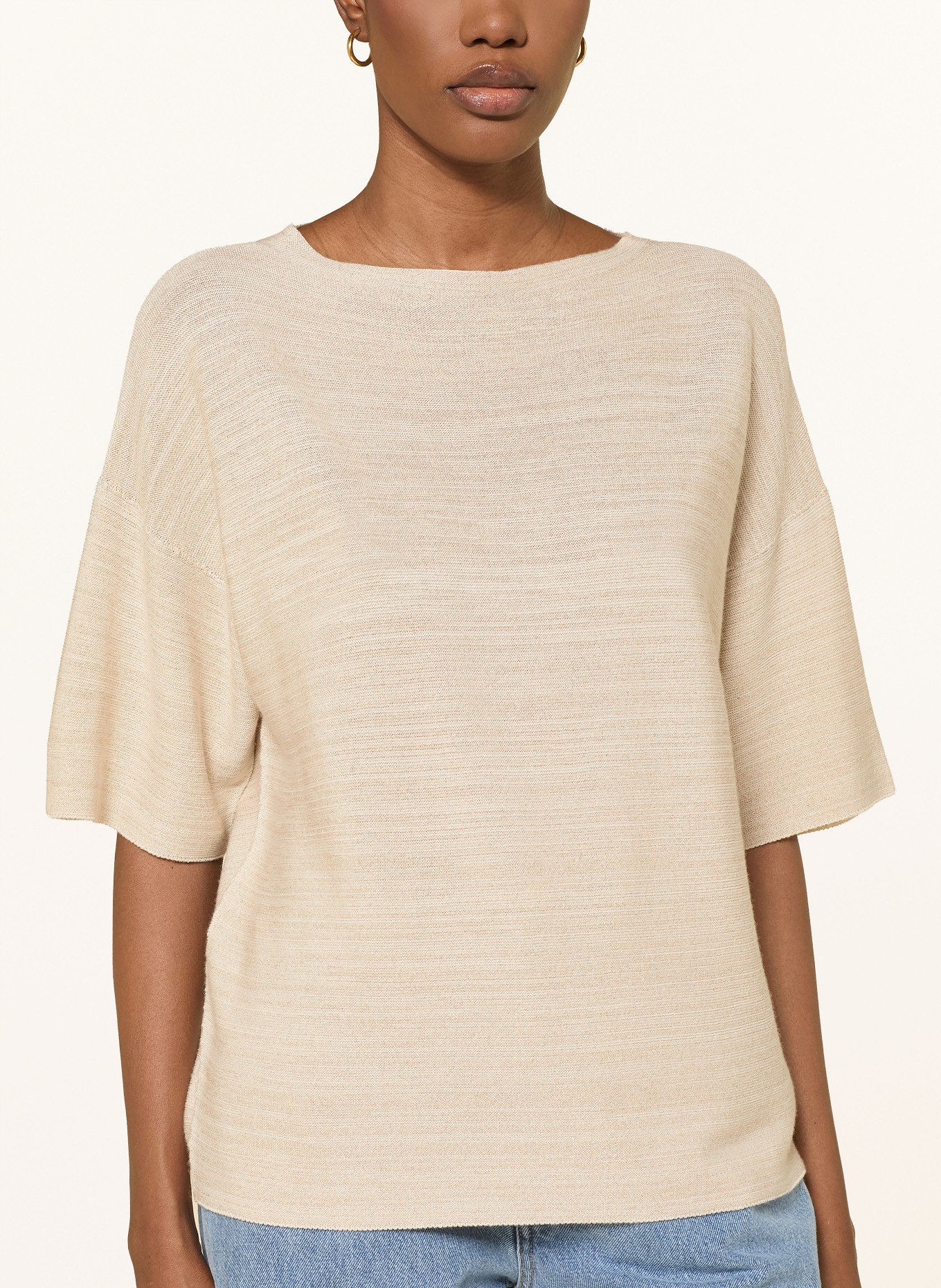 FABIANA FILIPPI Strickshirt mit Glitzergarn: CREME