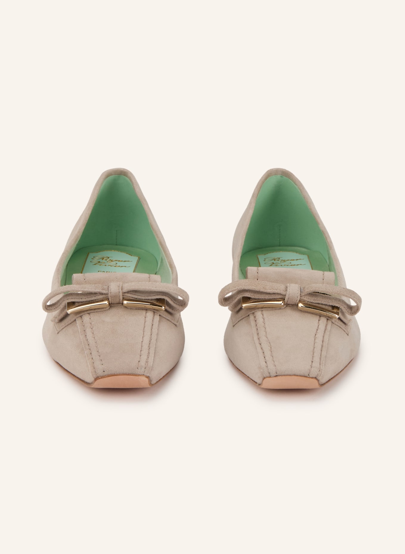 Roger Vivier Ballerinas TROMPETTE: HELLGRAU