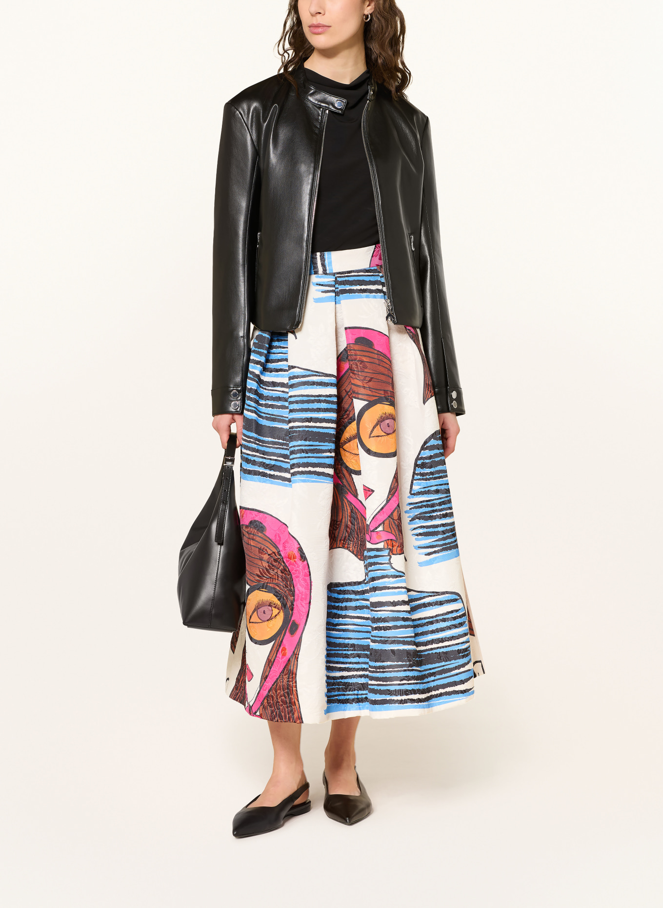 LUNATICA MILANO Jacquard-Rock: BLAU / CREME / PINK