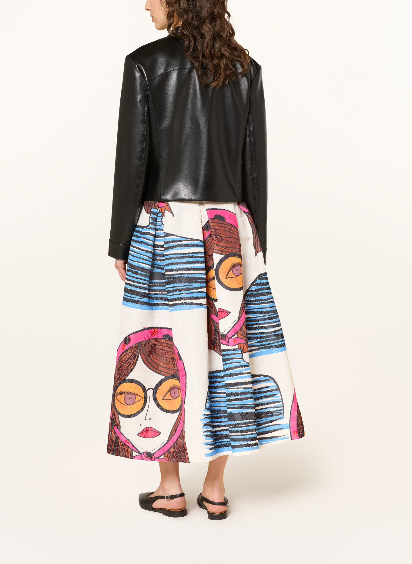 LUNATICA MILANO Jacquard-Rock: BLAU / CREME / PINK