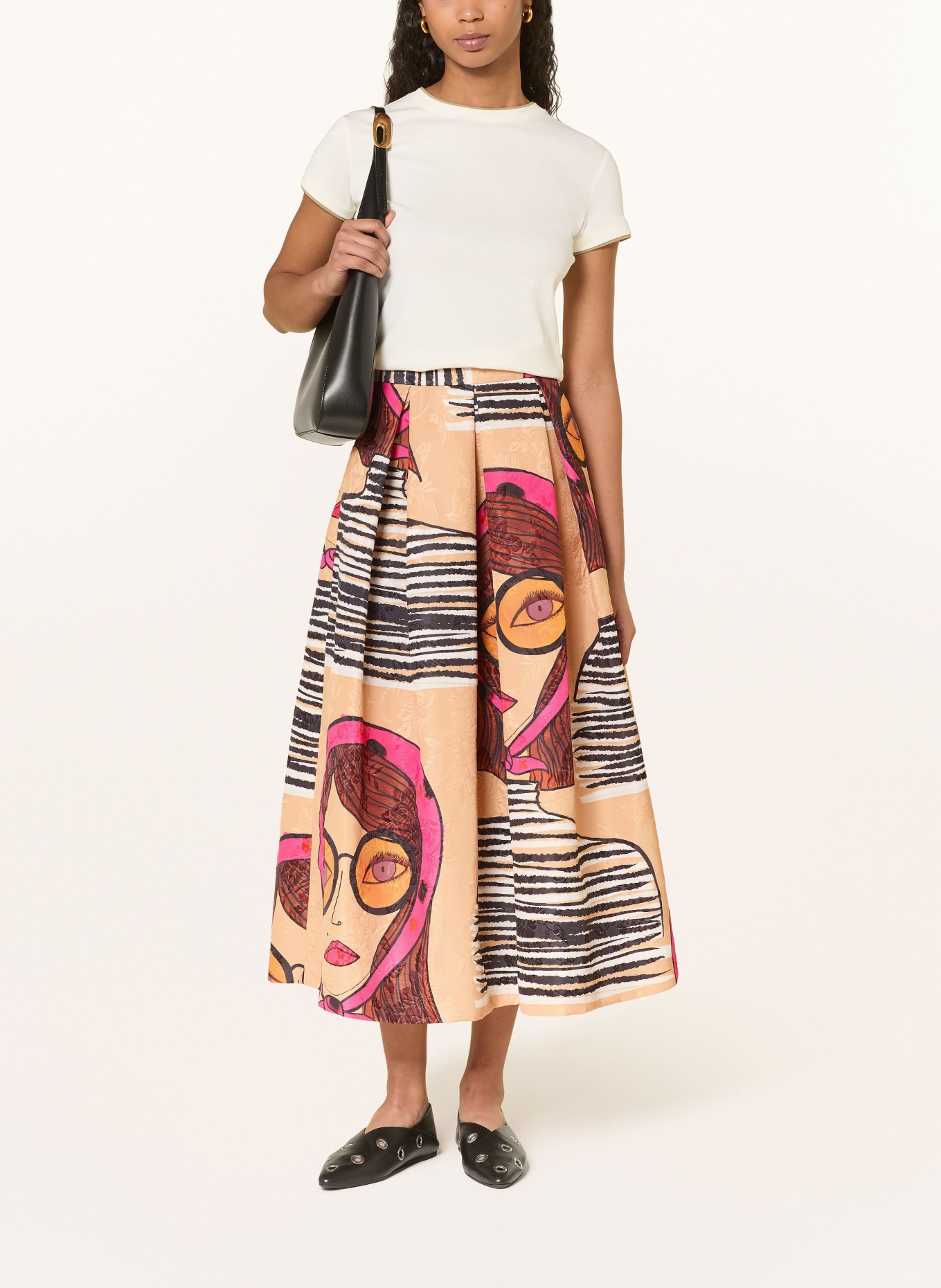 LUNATICA MILANO Jacquard-Rock: BEIGE / BRAUN / PINK