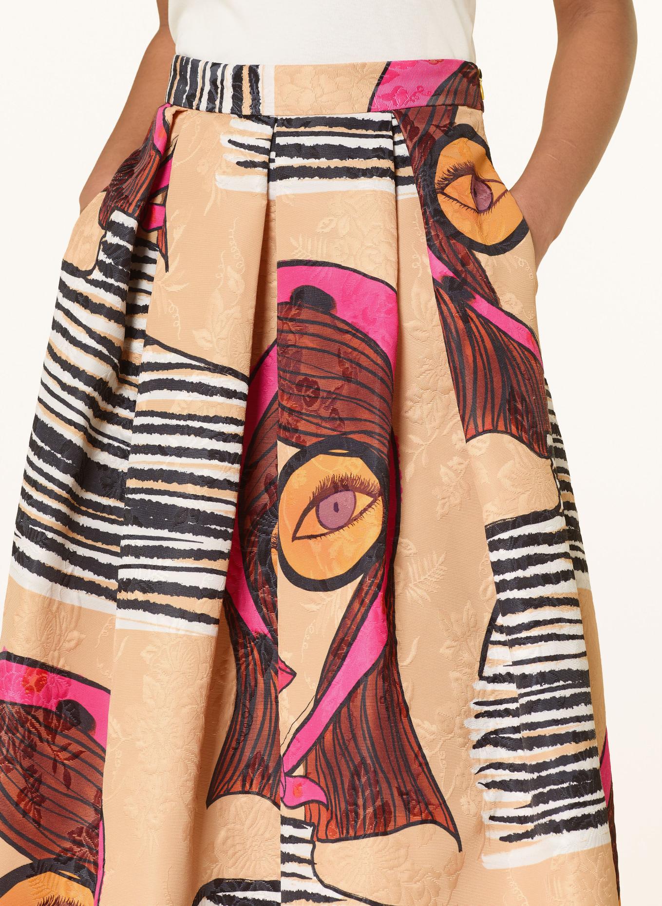 LUNATICA MILANO Jacquard-Rock: BEIGE / BRAUN / PINK