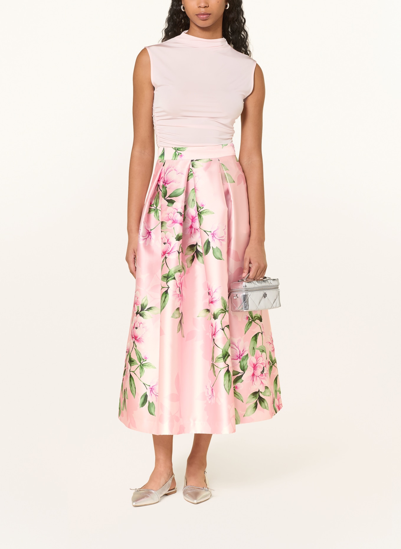 LUNATICA MILANO Satinrock: ROSA / PINK / GRÜN