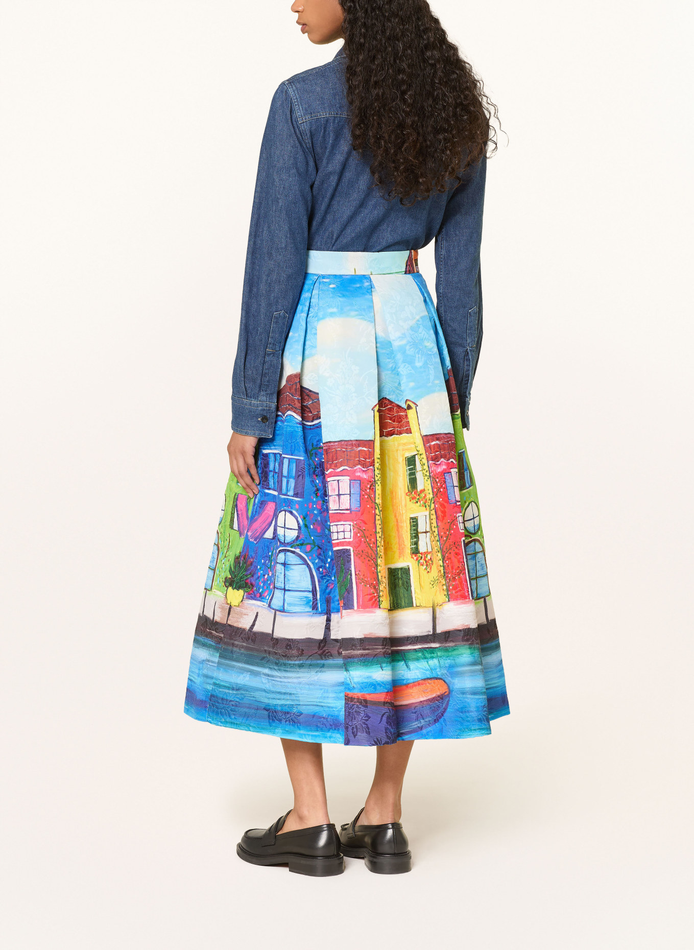 LUNATICA MILANO Jacquard-Rock: BLAU / ROT / GRÜN