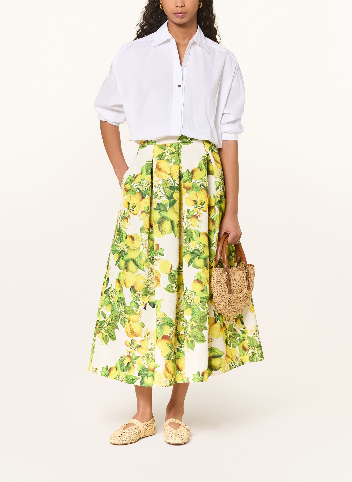 LUNATICA MILANO Jacquard-Rock: GELB / GRÜN / WEISS