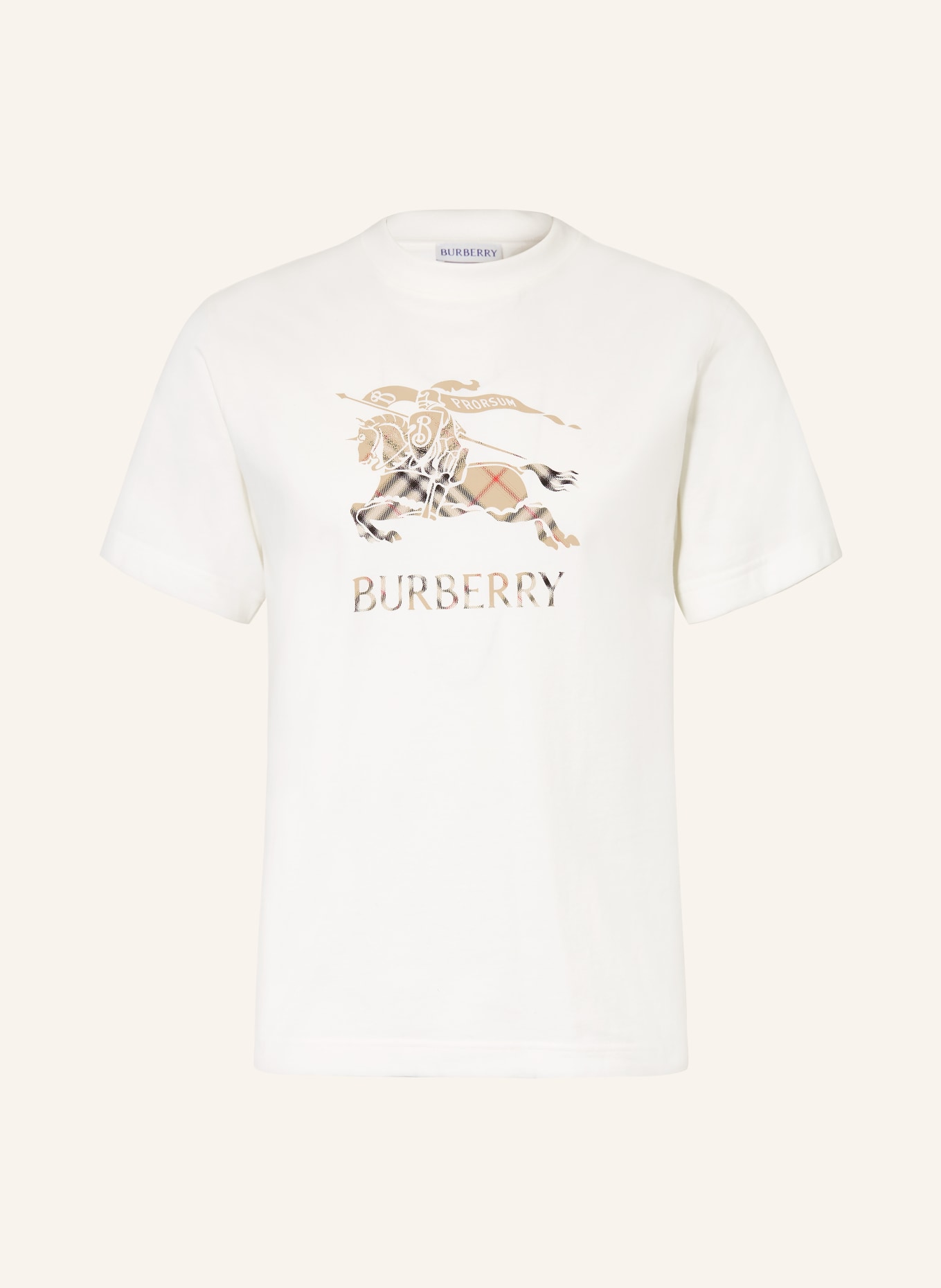 BURBERRY T-Shirt SETH: WEISS / BEIGE / ROT