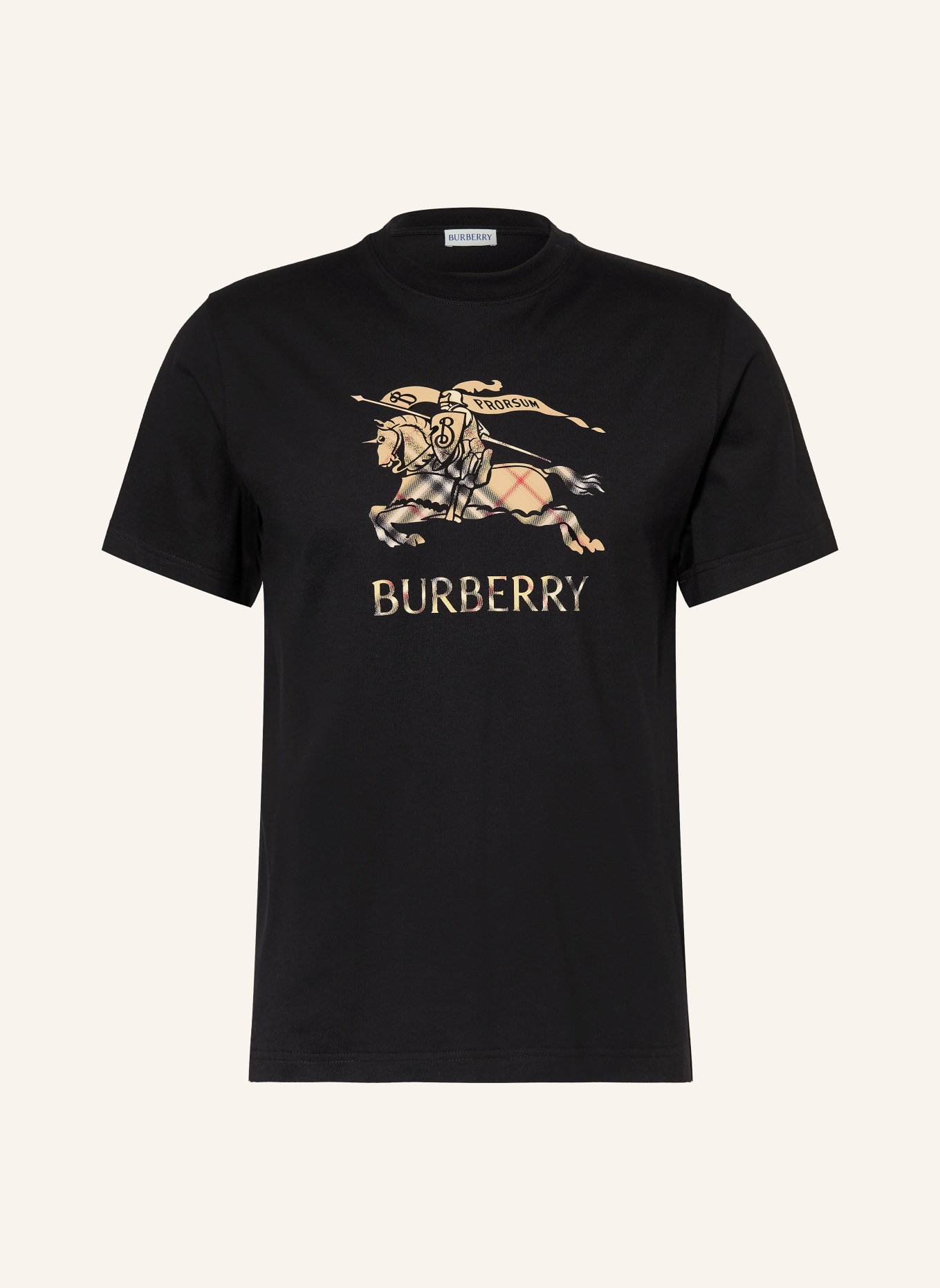 BURBERRY T-Shirt SETH: SCHWARZ / BEIGE / ROT