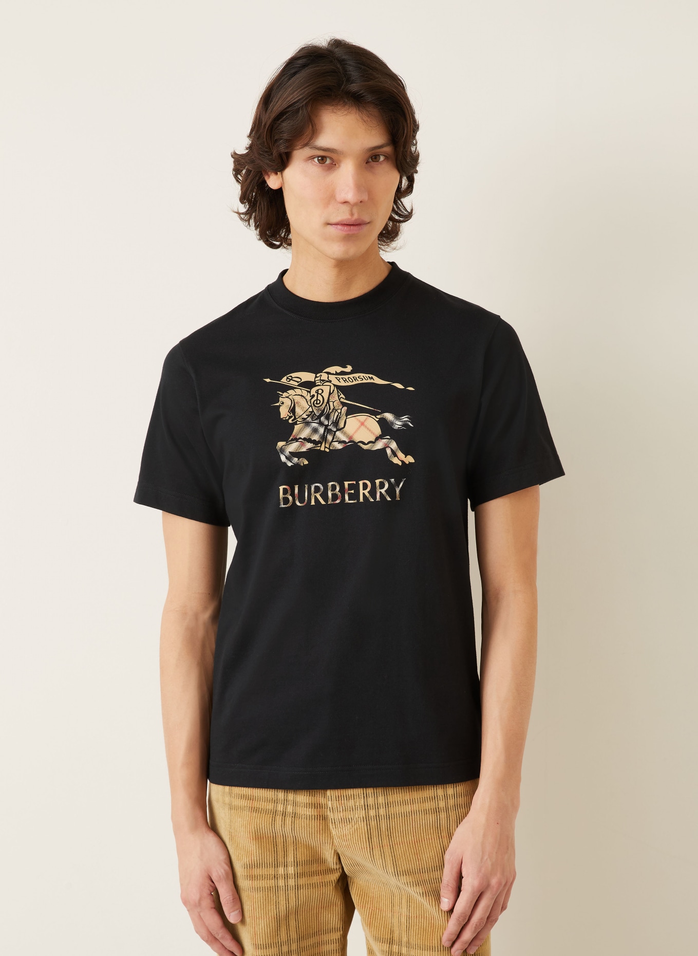 BURBERRY T-Shirt SETH: SCHWARZ / BEIGE / ROT