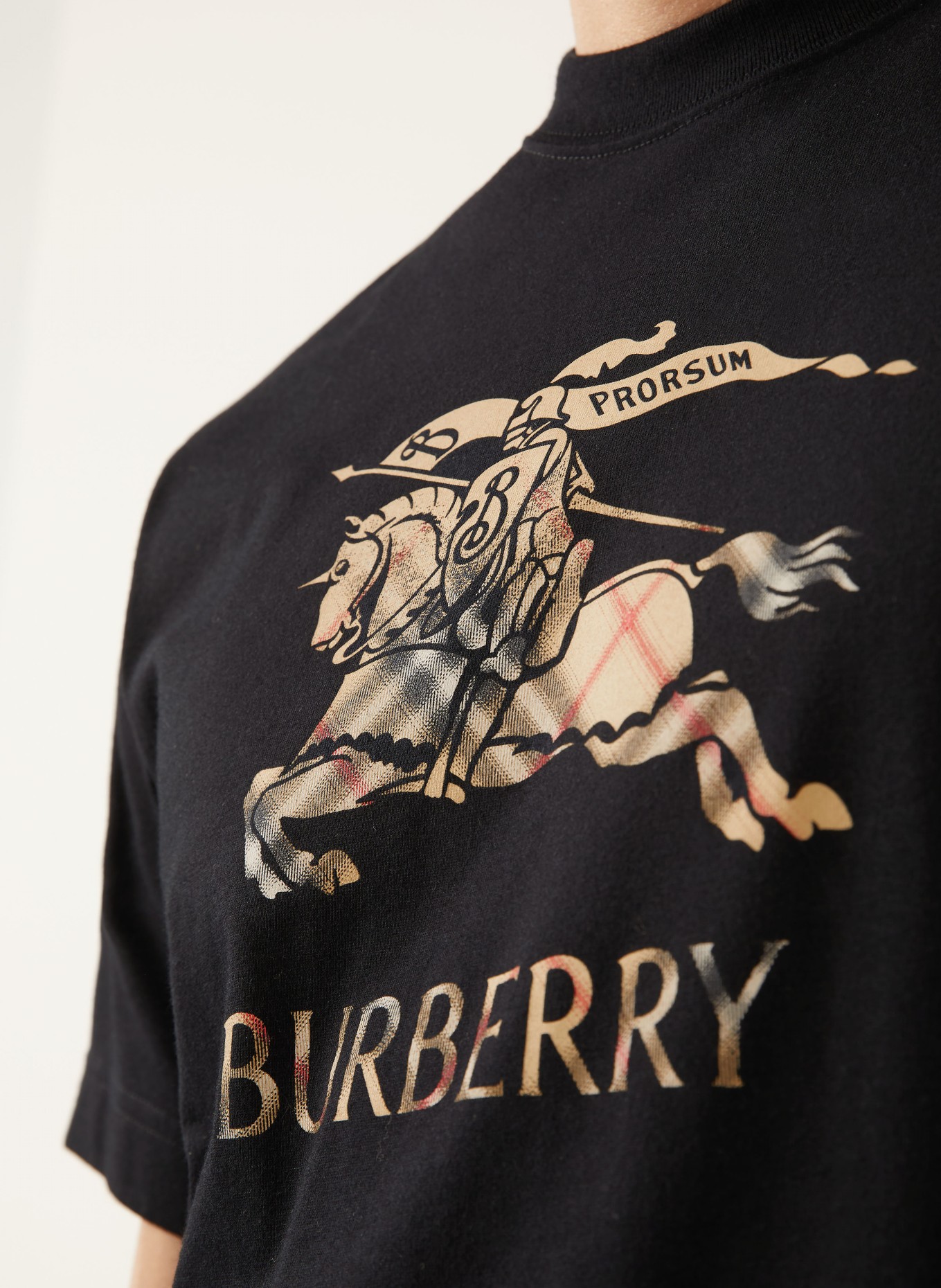 BURBERRY T-Shirt SETH: SCHWARZ / BEIGE / ROT